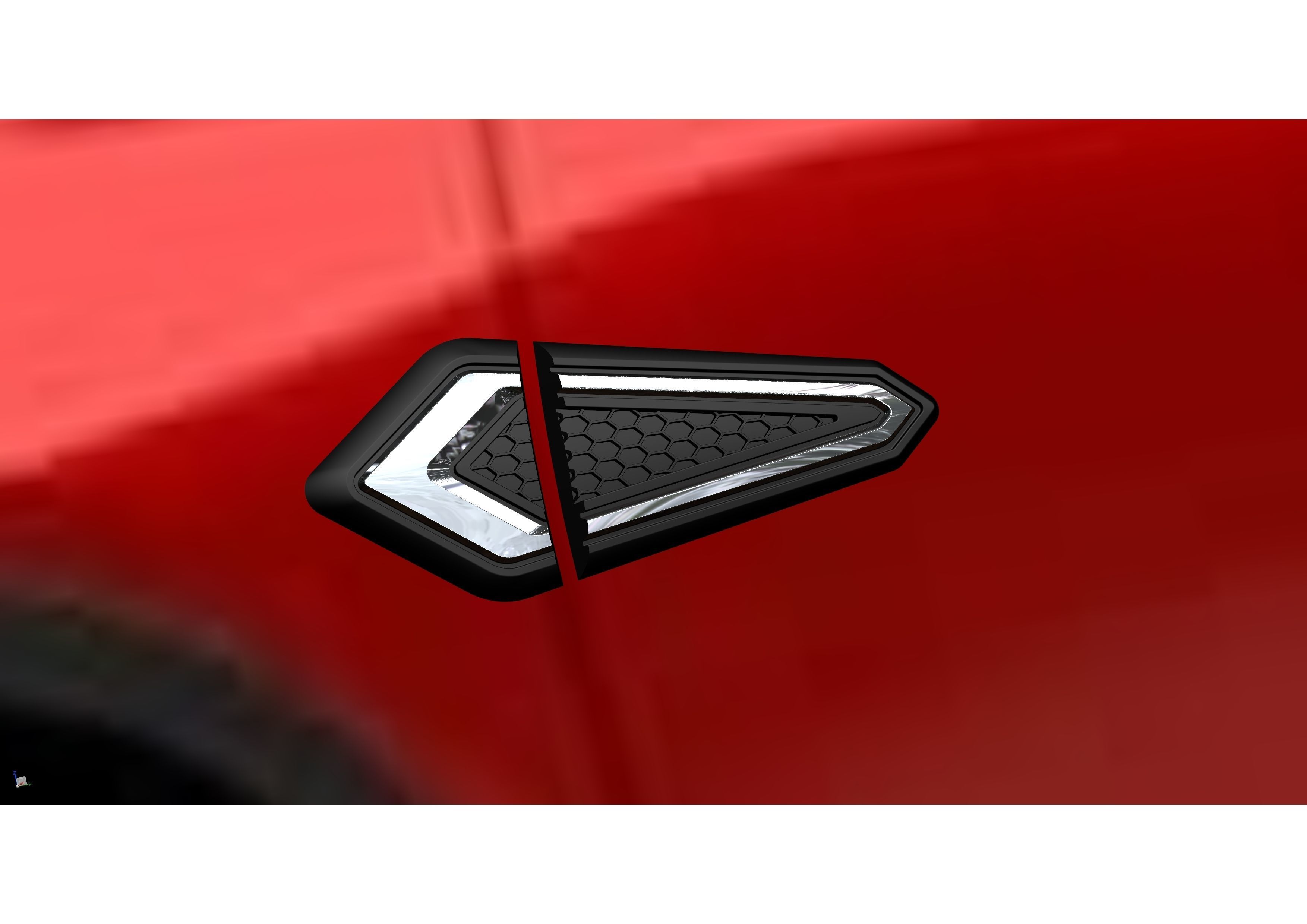 CAR EXTERIOR SIDE VENT GARNISH 3D print model_3