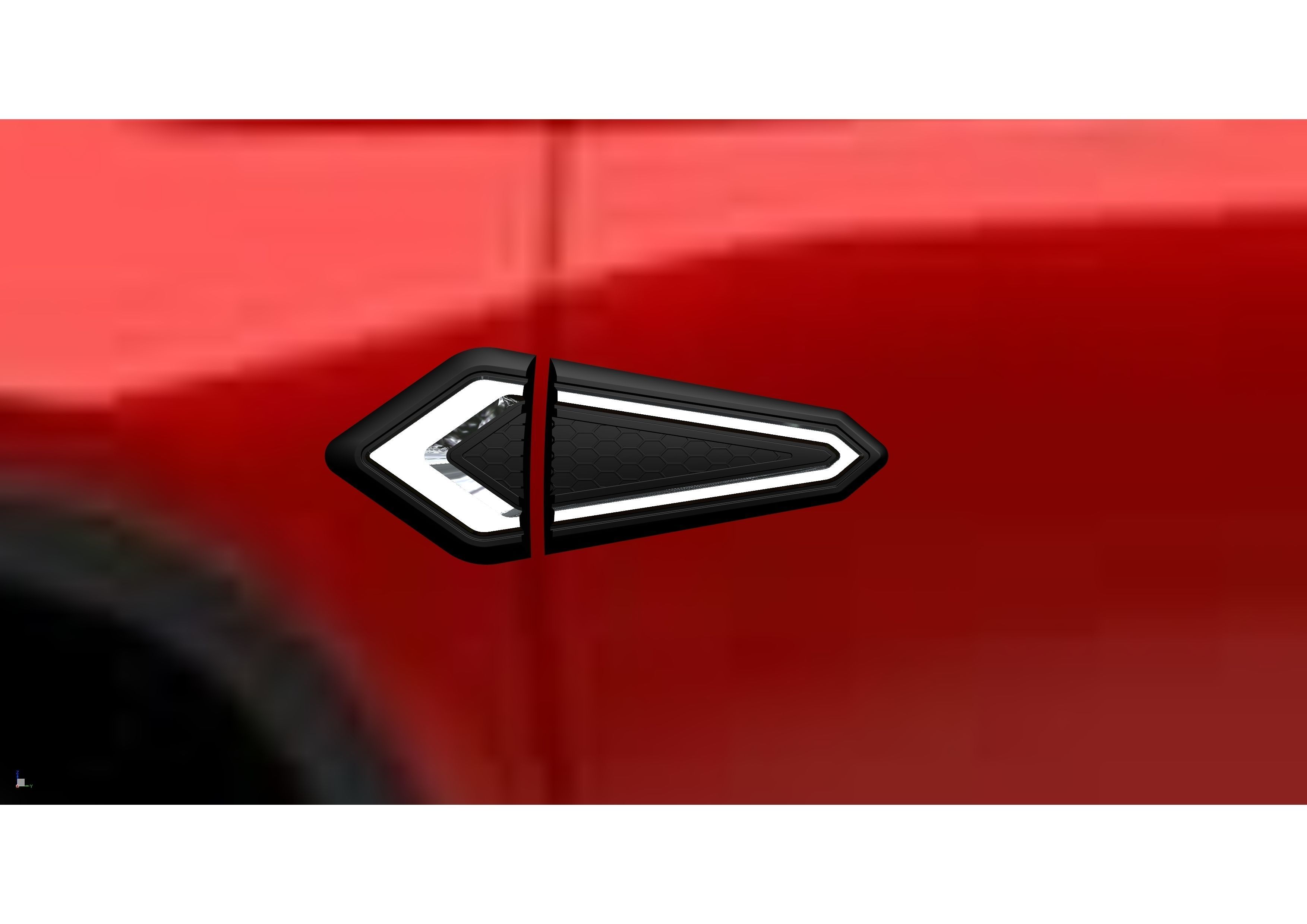 CAR EXTERIOR SIDE VENT GARNISH 3D print model_2