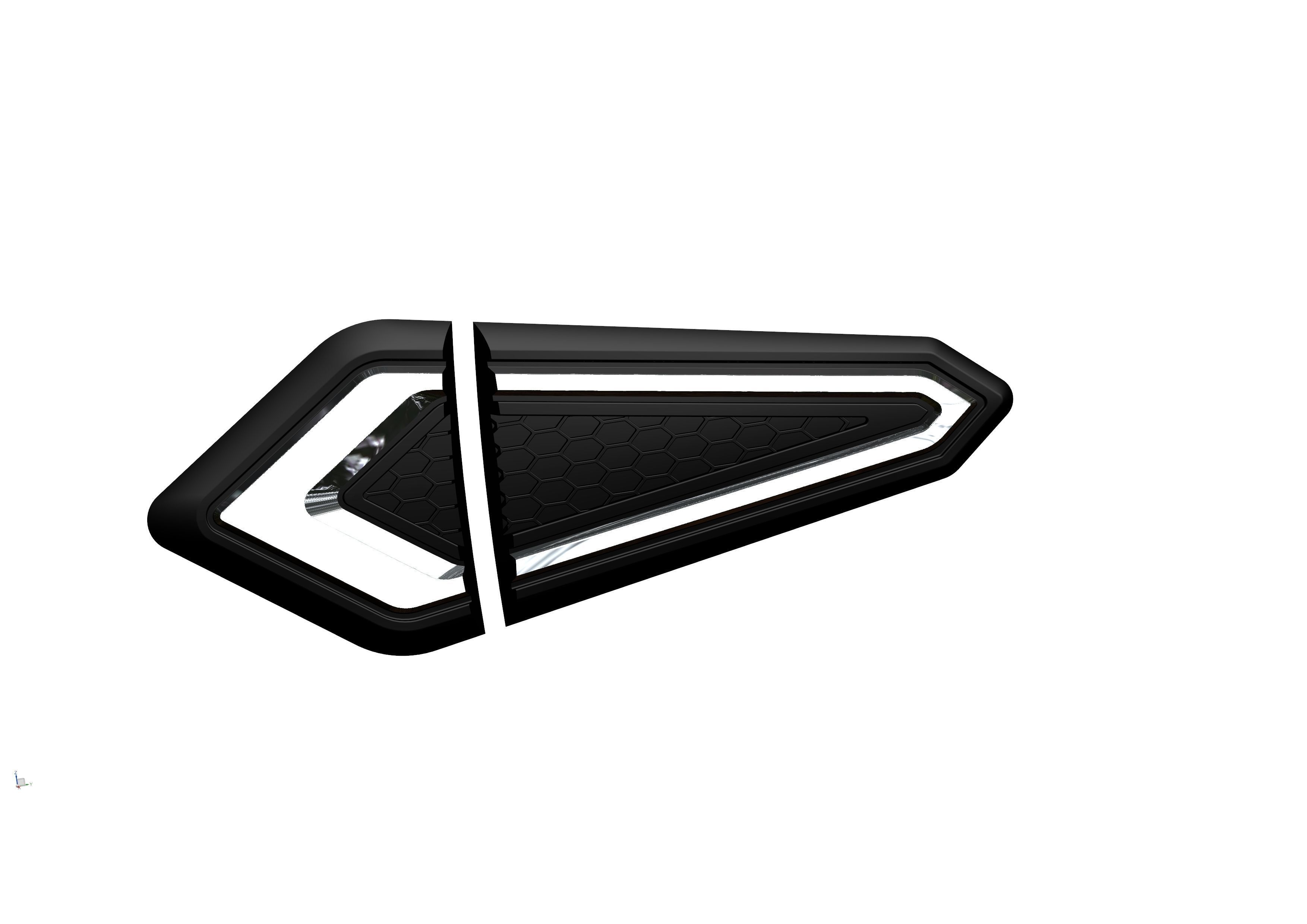 CAR EXTERIOR SIDE VENT GARNISH 3D print model_4