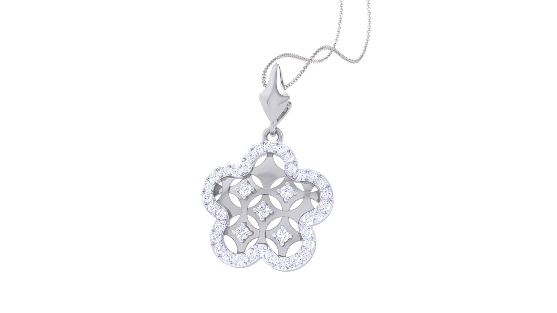 Diamond Pendant 3dm stl obj gltf glb 3mf renders details 3D print model_8