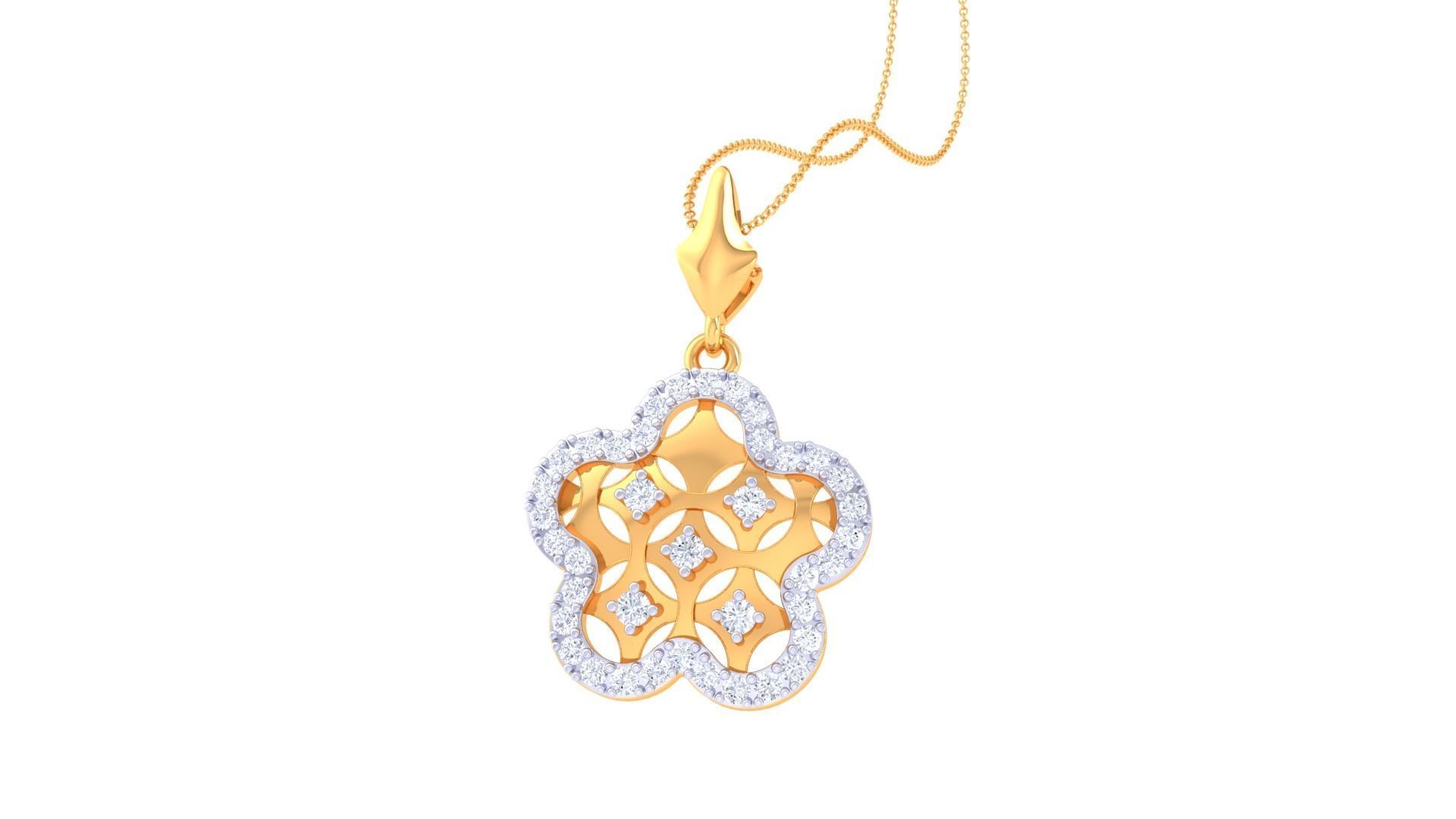 Diamond Pendant 3dm stl obj gltf glb 3mf renders details 3D print model_2