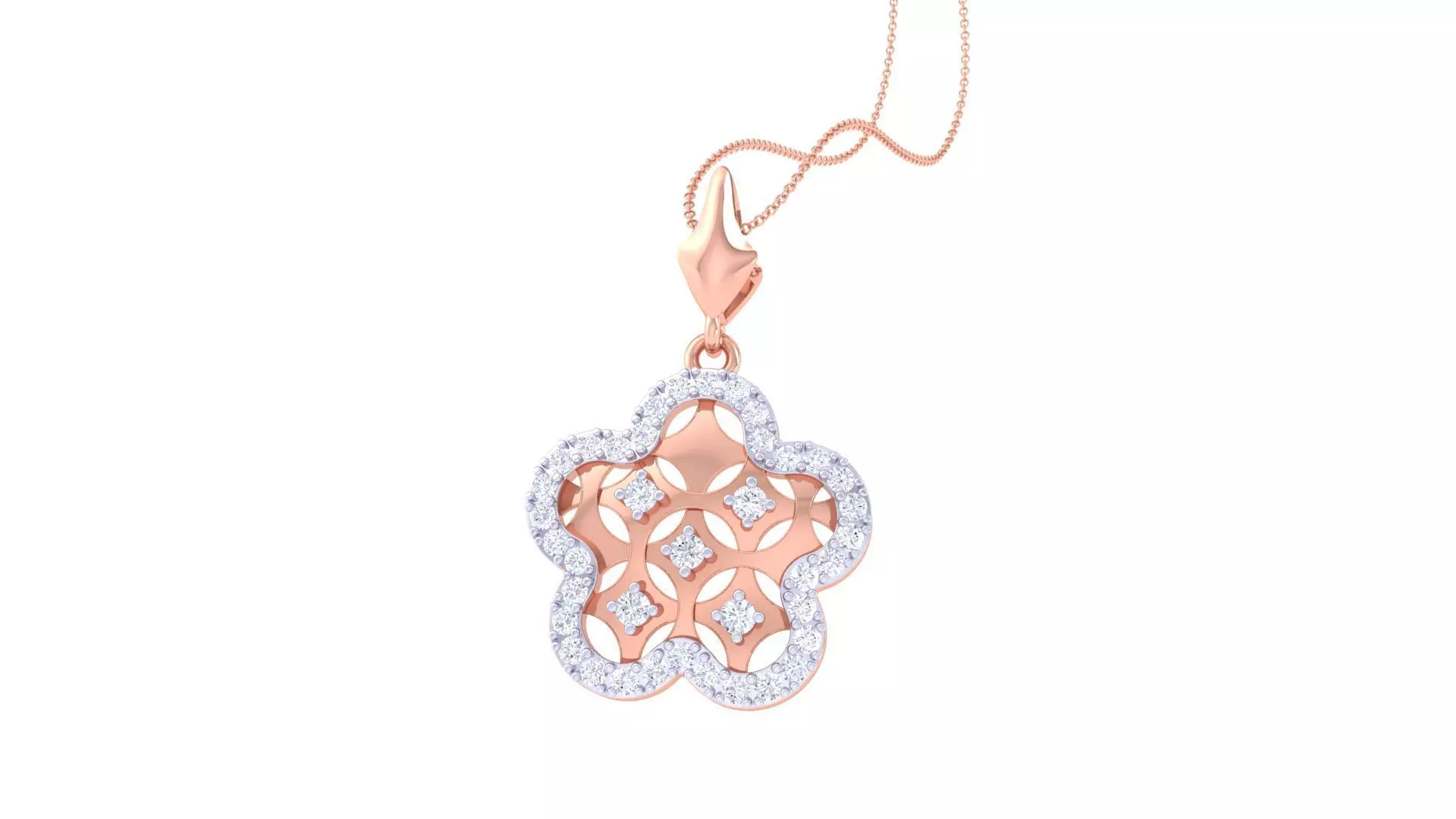 Diamond Pendant 3dm stl obj gltf glb 3mf renders details 3D print model_0