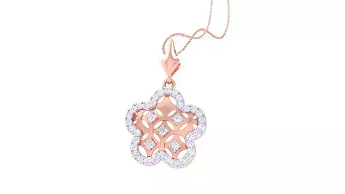 Diamond Pendant 3dm stl obj gltf glb 3mf renders details
