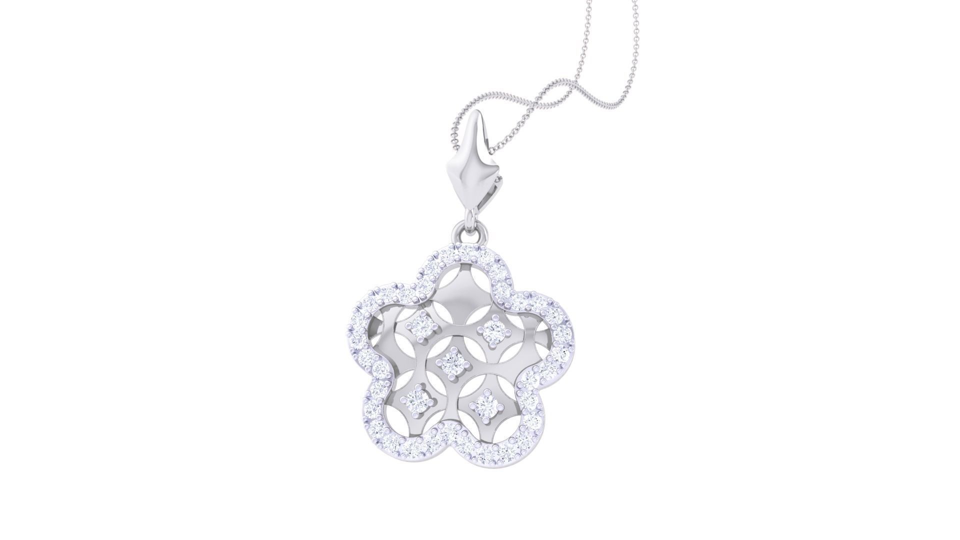 Diamond Pendant 3dm stl obj gltf glb 3mf renders details 3D print model_1