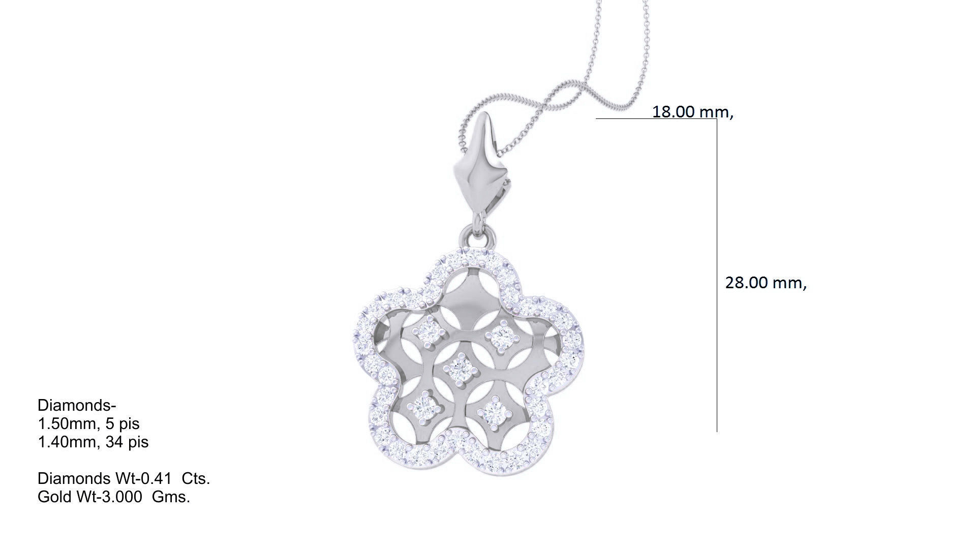 Diamond Pendant 3dm stl obj gltf glb 3mf renders details 3D print model_6