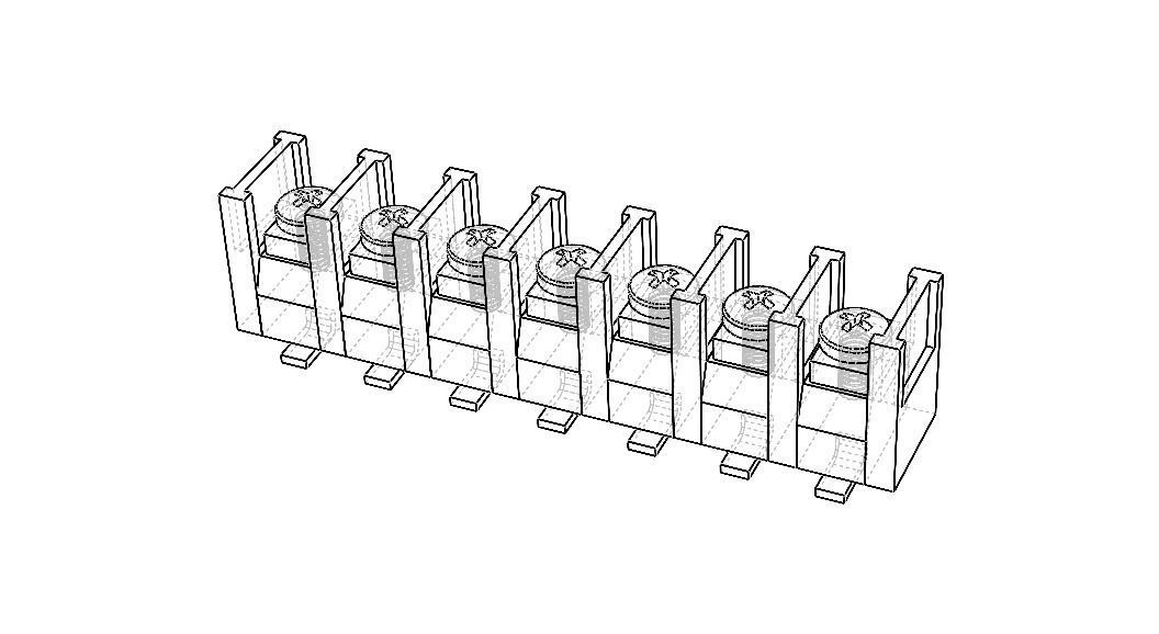 Barrier Type Terminal Block 3D model_3
