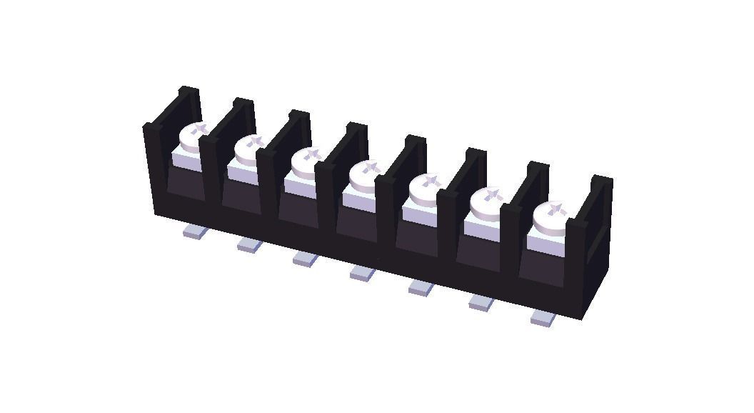 Barrier Type Terminal Block 3D model_5