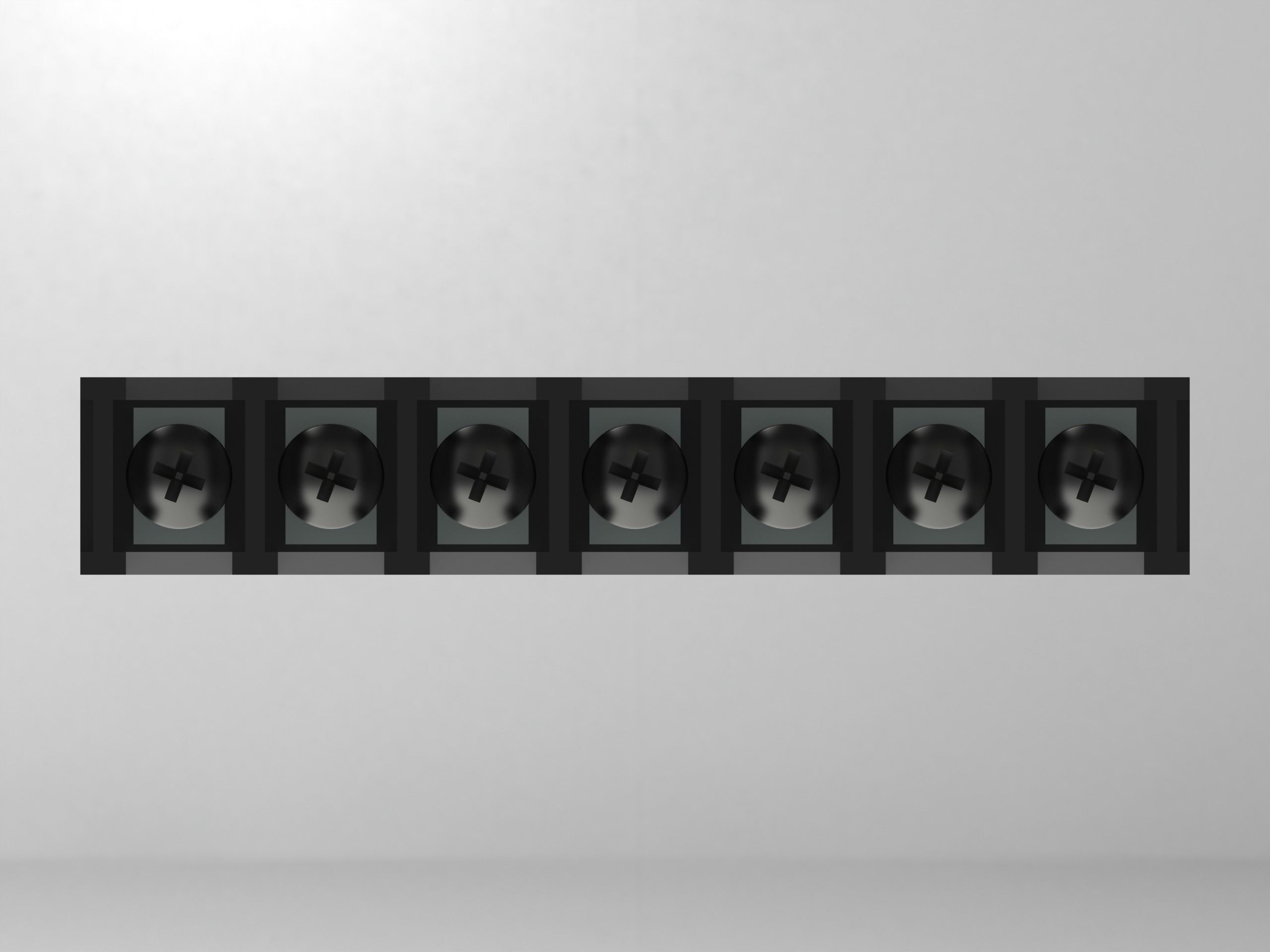 Barrier Type Terminal Block 3D model_1