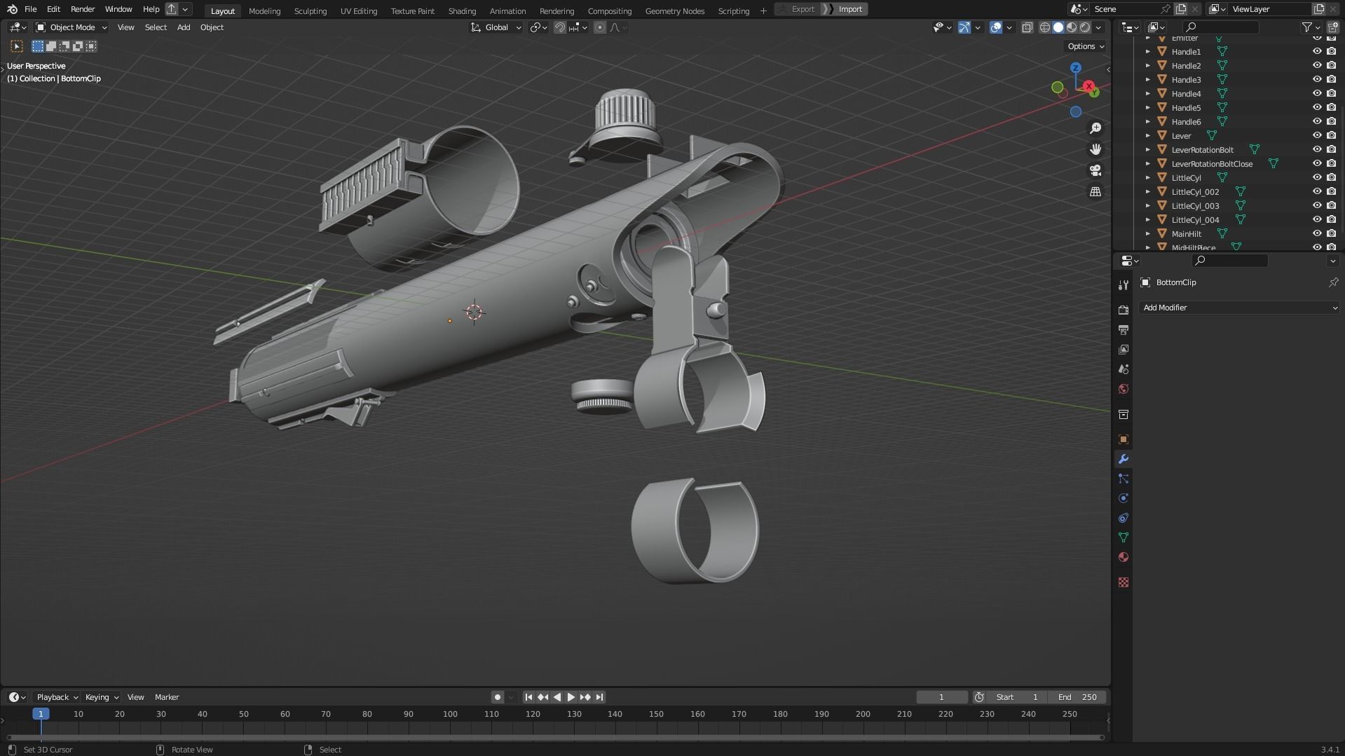 Anakin Skywalker Full Battle Armor And Lightsaber for Cosplay 3D Model Collection_18