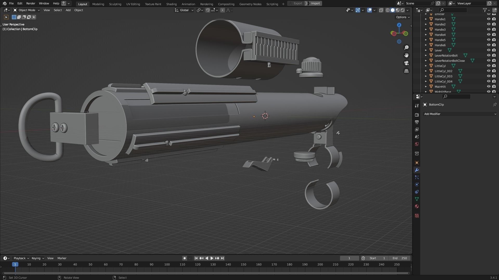 Anakin Skywalker Full Battle Armor And Lightsaber for Cosplay 3D Model Collection_17