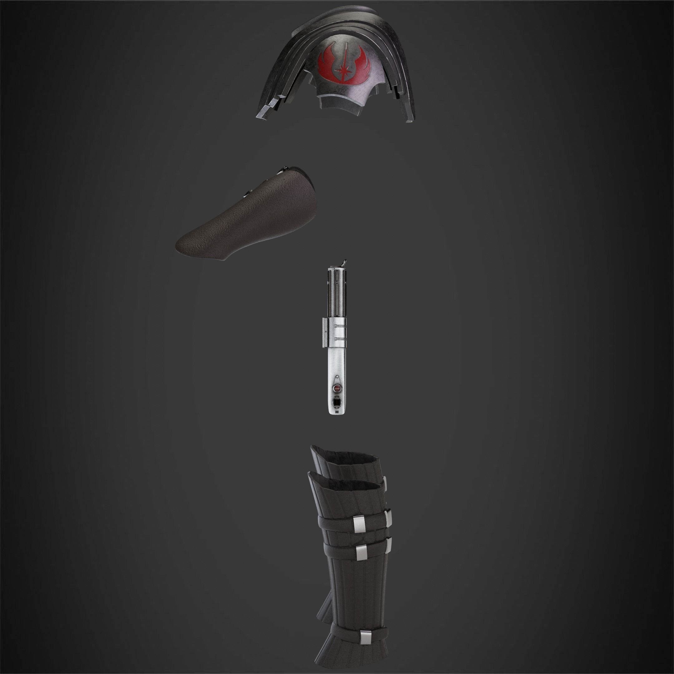 Anakin Skywalker Full Battle Armor And Lightsaber for Cosplay 3D Model Collection_6