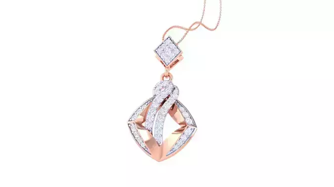 Diamond Pendant 3dm stl obj gltf glb 3mf renders details