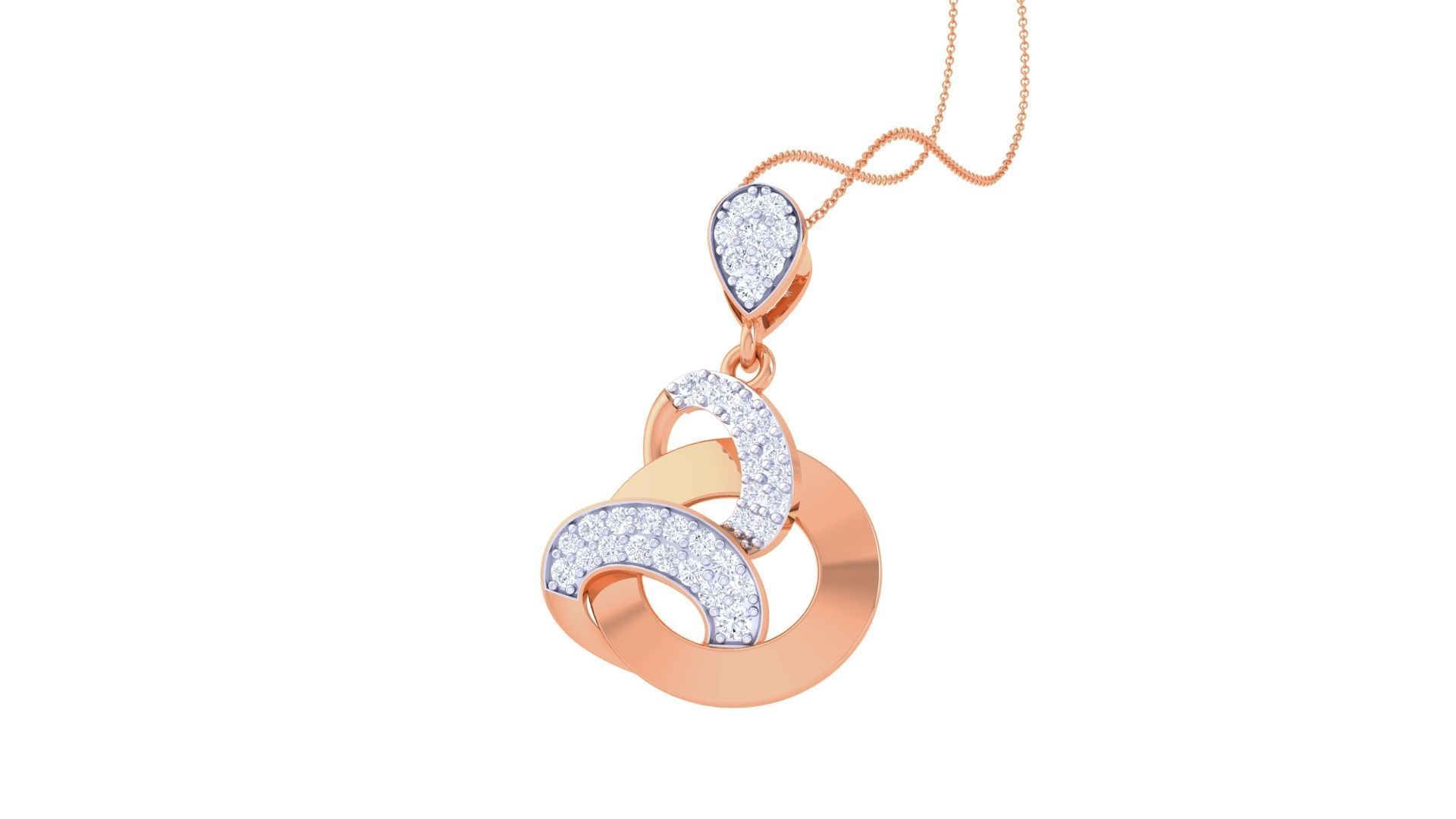 Diamond Pendant 3dm stl obj gltf glb 3mf renders details 3D print model_8