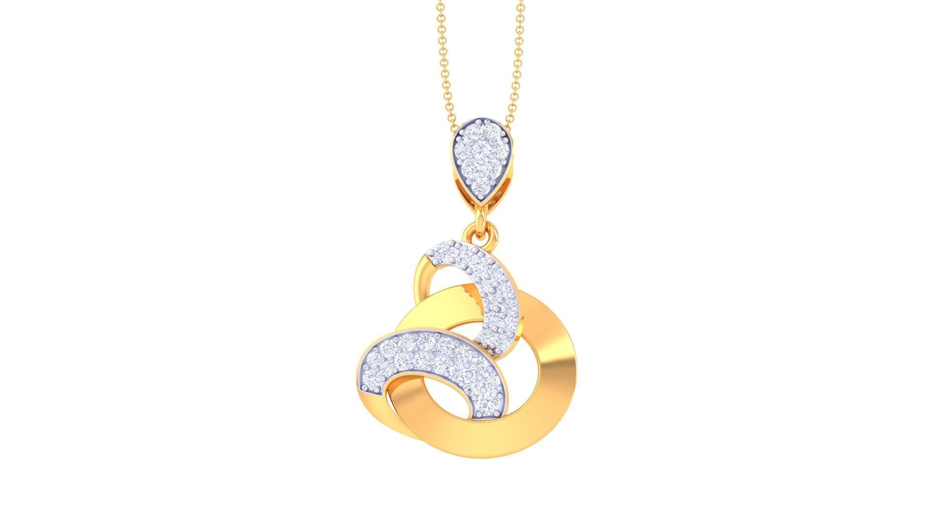 Diamond Pendant 3dm stl obj gltf glb 3mf renders details 3D print model_9
