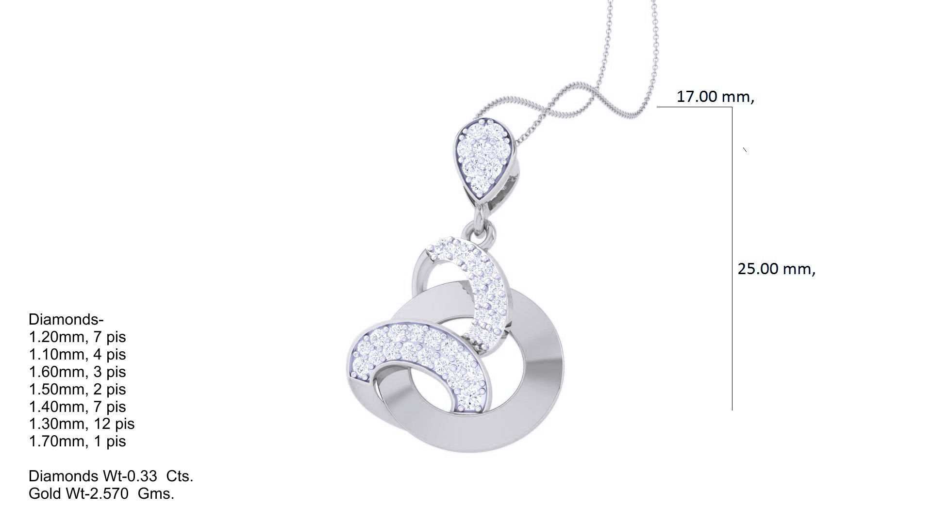 Diamond Pendant 3dm stl obj gltf glb 3mf renders details 3D print model_5
