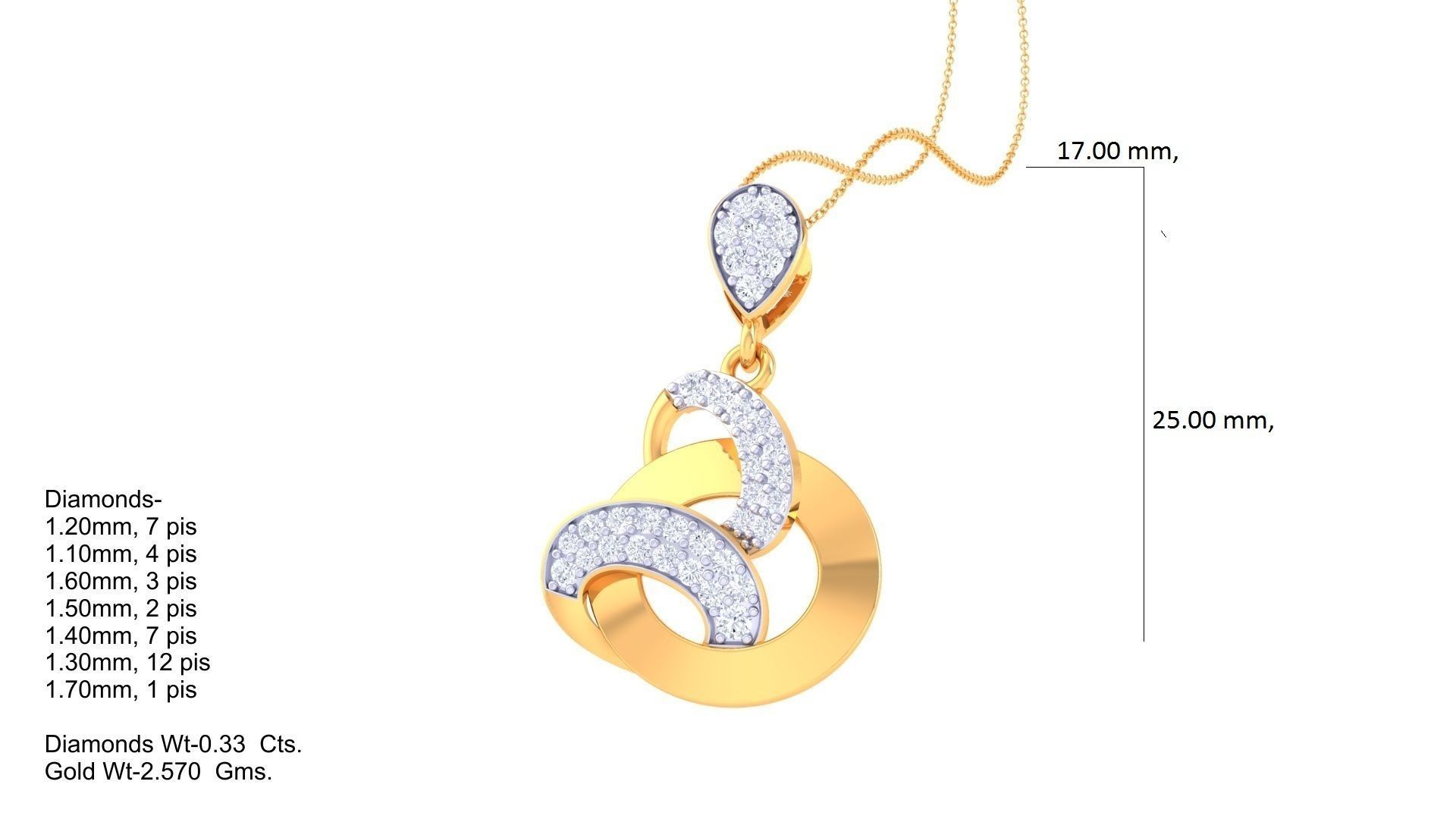 Diamond Pendant 3dm stl obj gltf glb 3mf renders details 3D print model_4
