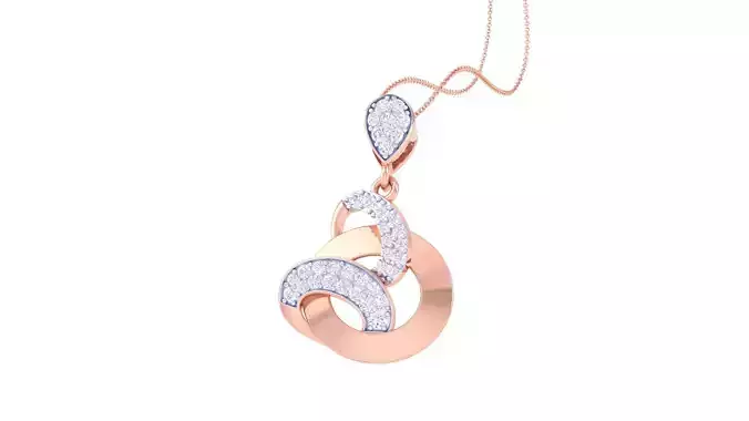 Diamond Pendant 3dm stl obj gltf glb 3mf renders details