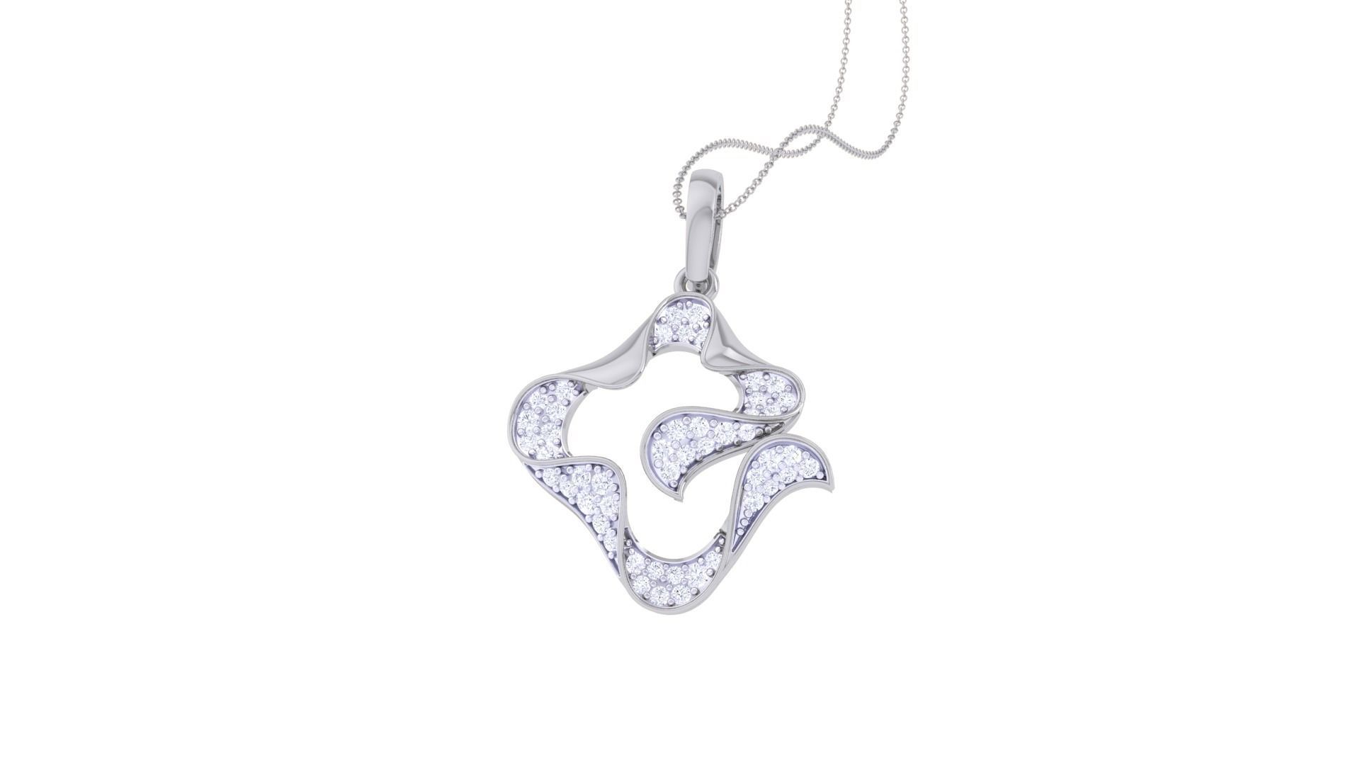 Diamond Pendant 3dm stl obj gltf glb 3mf renders details 3D print model_8