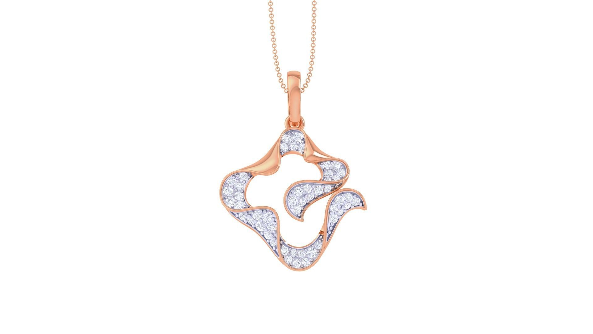 Diamond Pendant 3dm stl obj gltf glb 3mf renders details 3D print model_11