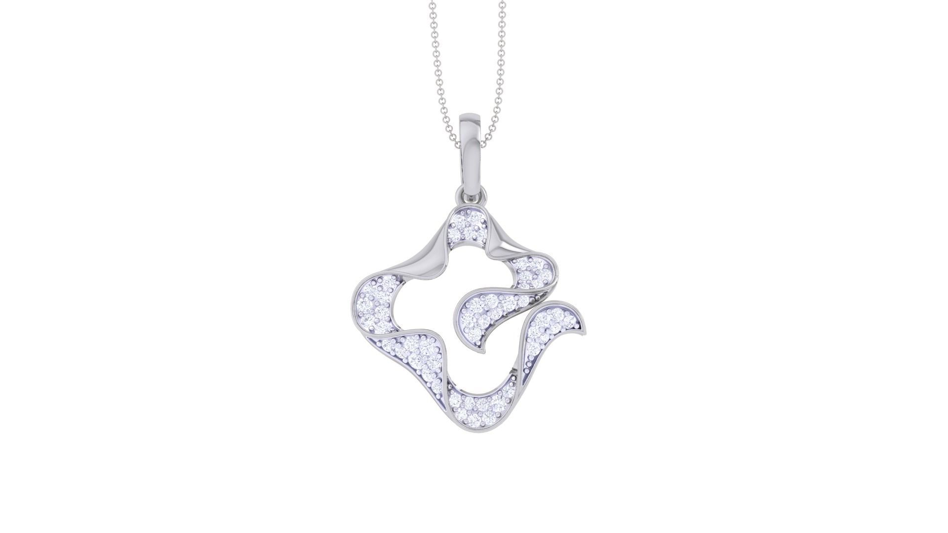 Diamond Pendant 3dm stl obj gltf glb 3mf renders details 3D print model_10