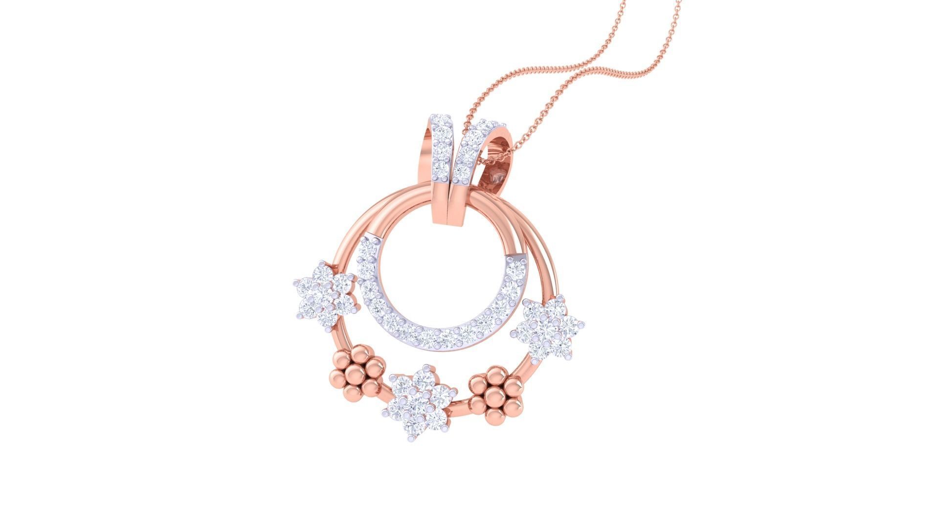  Diamond Pendant 3dm stl obj gltf glb 3mf renders details 3D print model_2