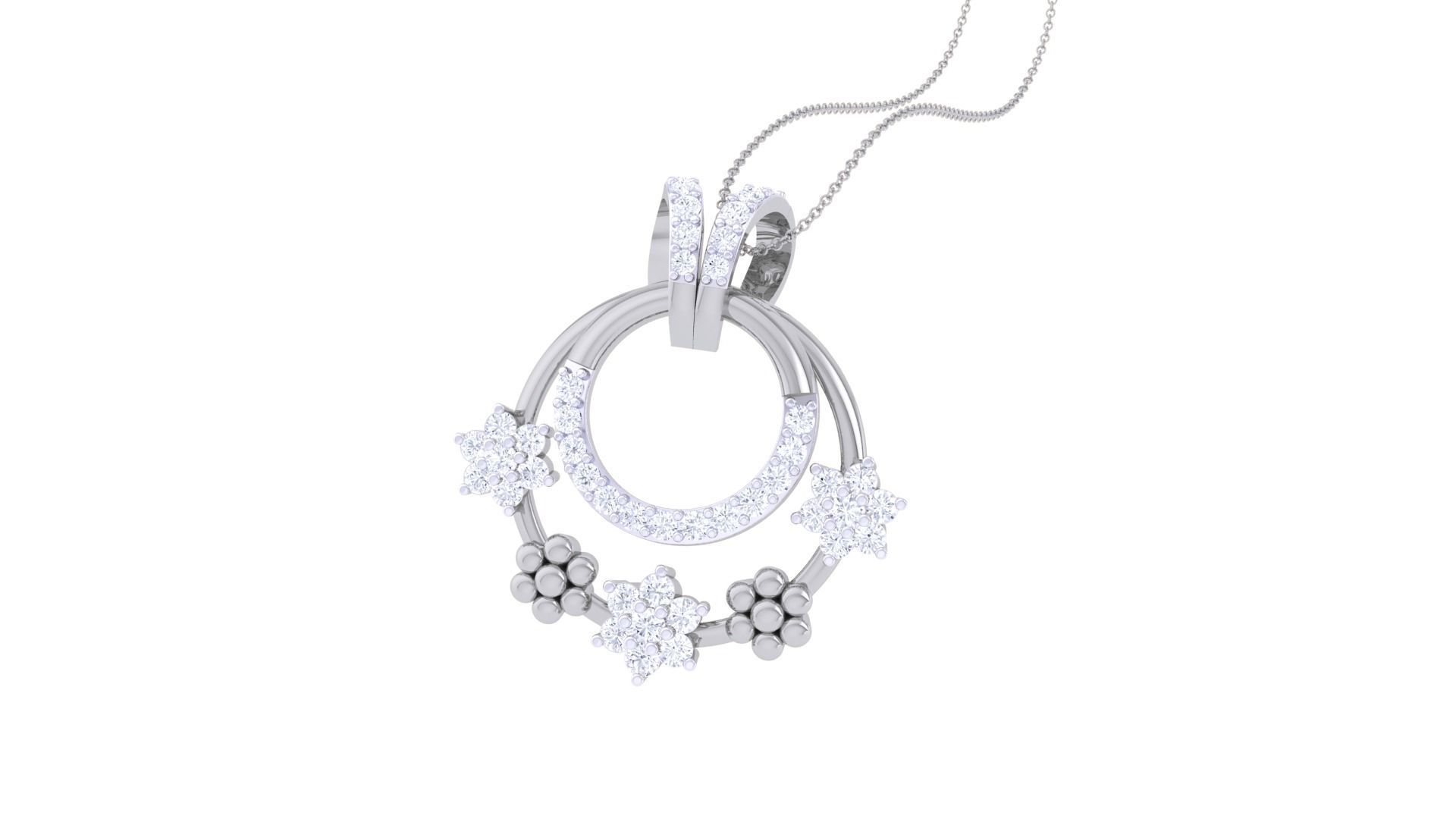  Diamond Pendant 3dm stl obj gltf glb 3mf renders details 3D print model_8