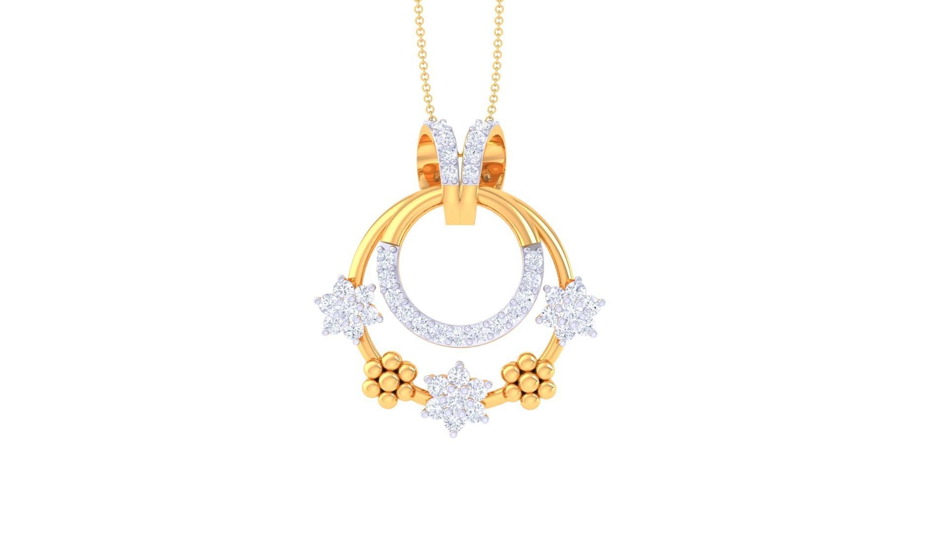  Diamond Pendant 3dm stl obj gltf glb 3mf renders details 3D print model_9