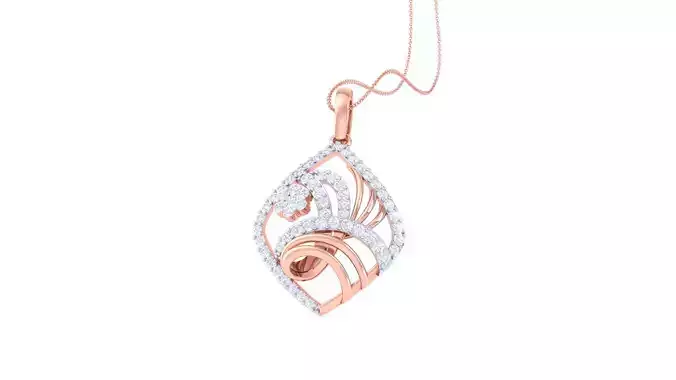 Diamond Pendant 3dm stl obj gltf glb 3mf renders details