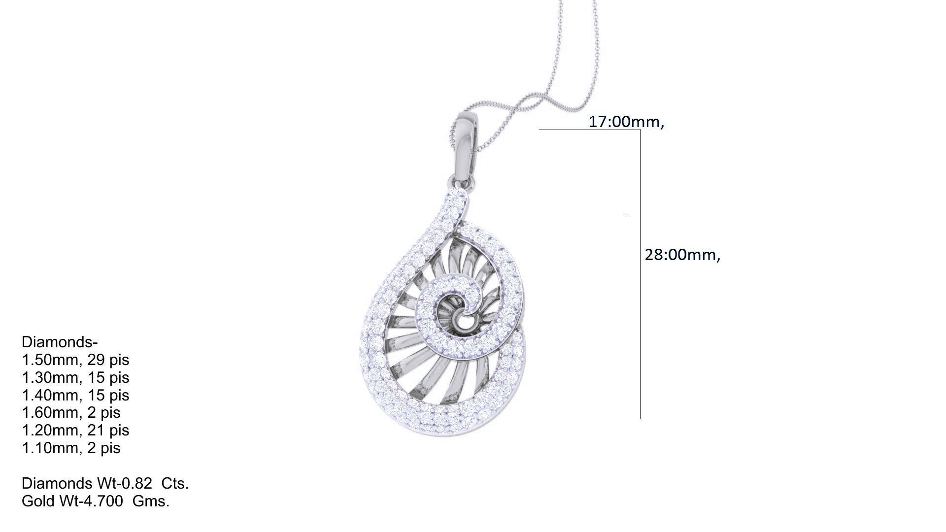 Diamond Pendant 3dm stl obj gltf glb 3mf renders details 3D print model_5