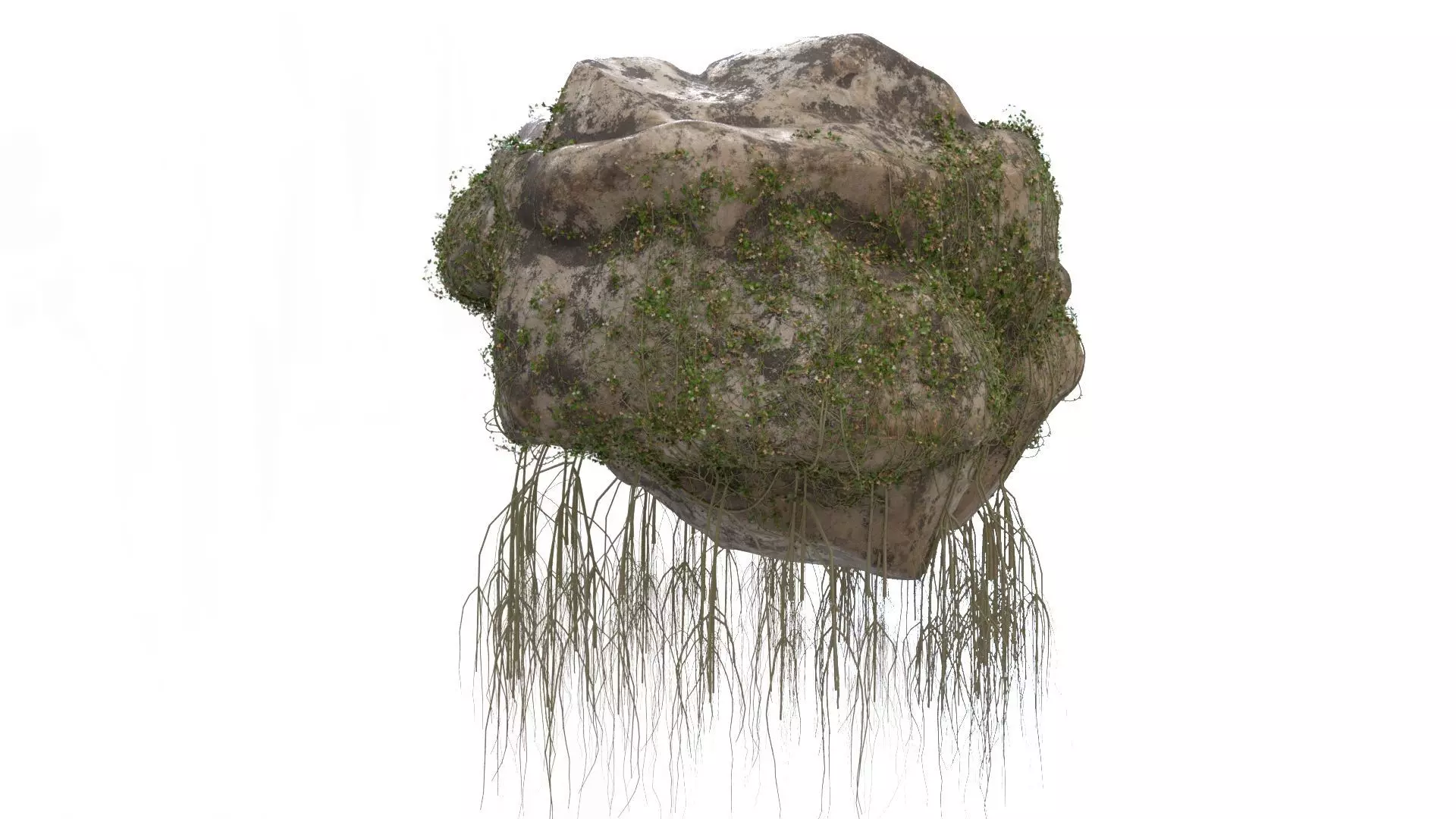 4K Realistic Giant Rock Ivy  3D model_0