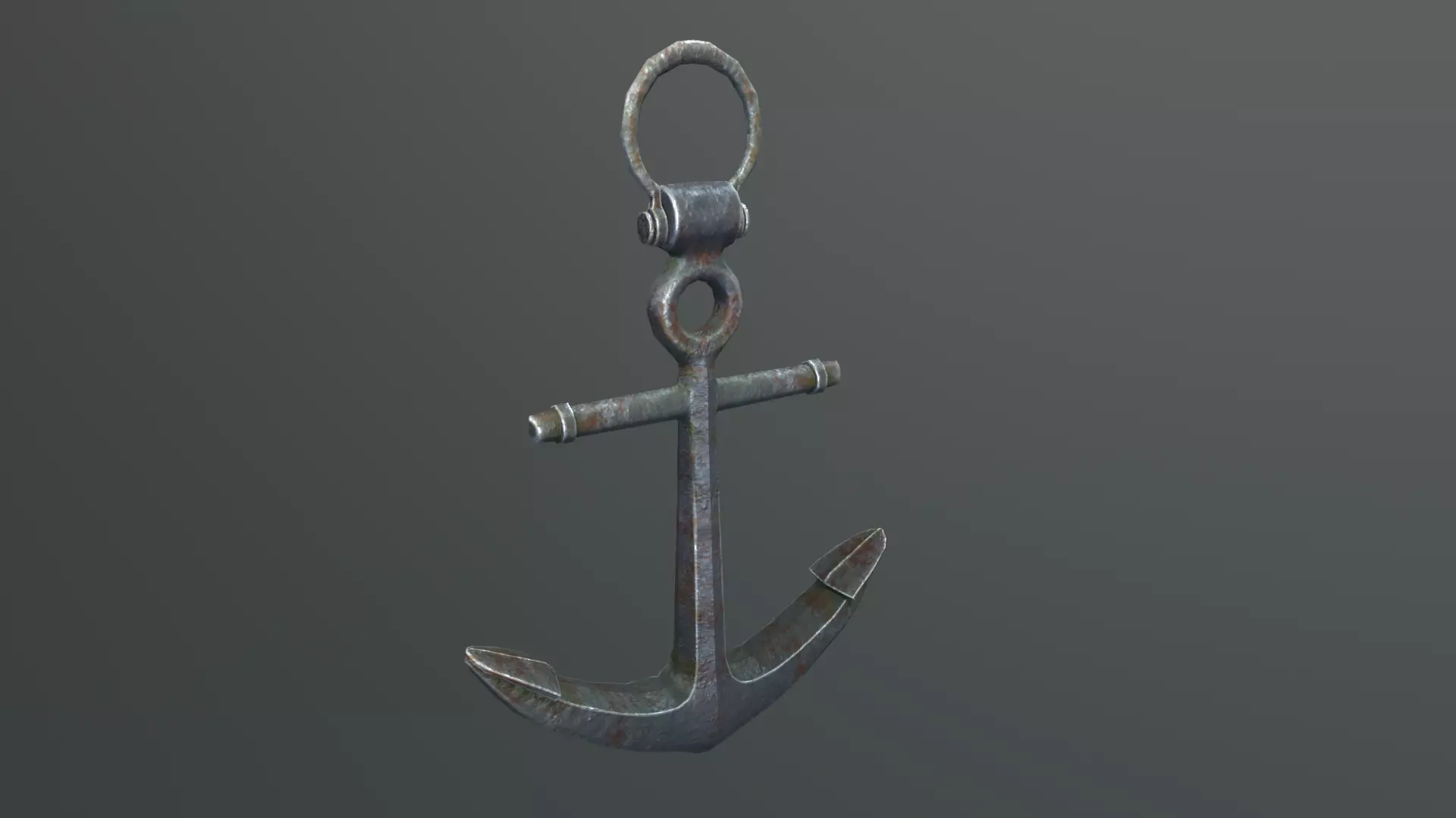 PBR Anchor Low-poly 3D model_0