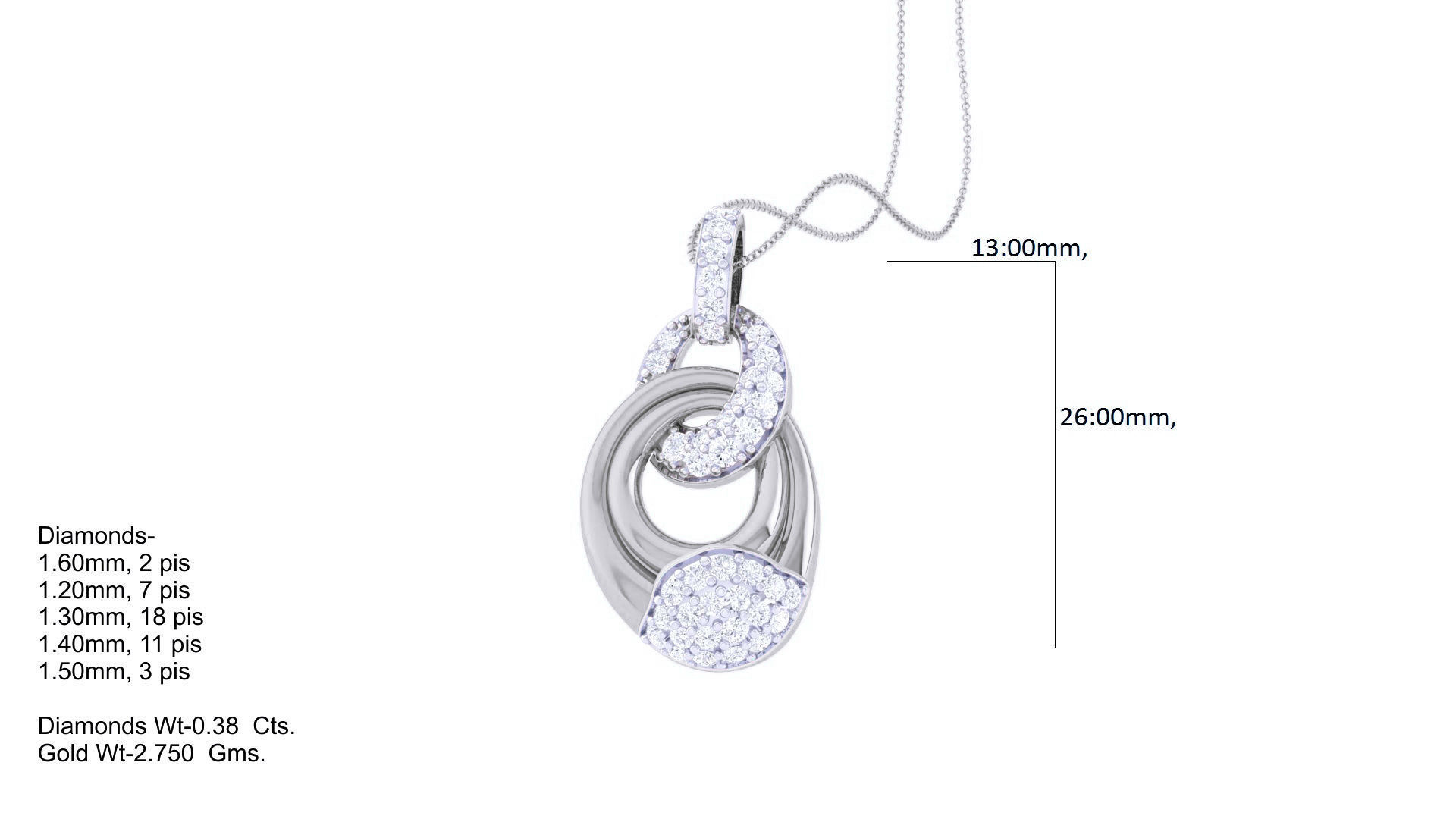 Diamond Pendant 3dm stl obj gltf glb 3mf renders details 3D print model_5