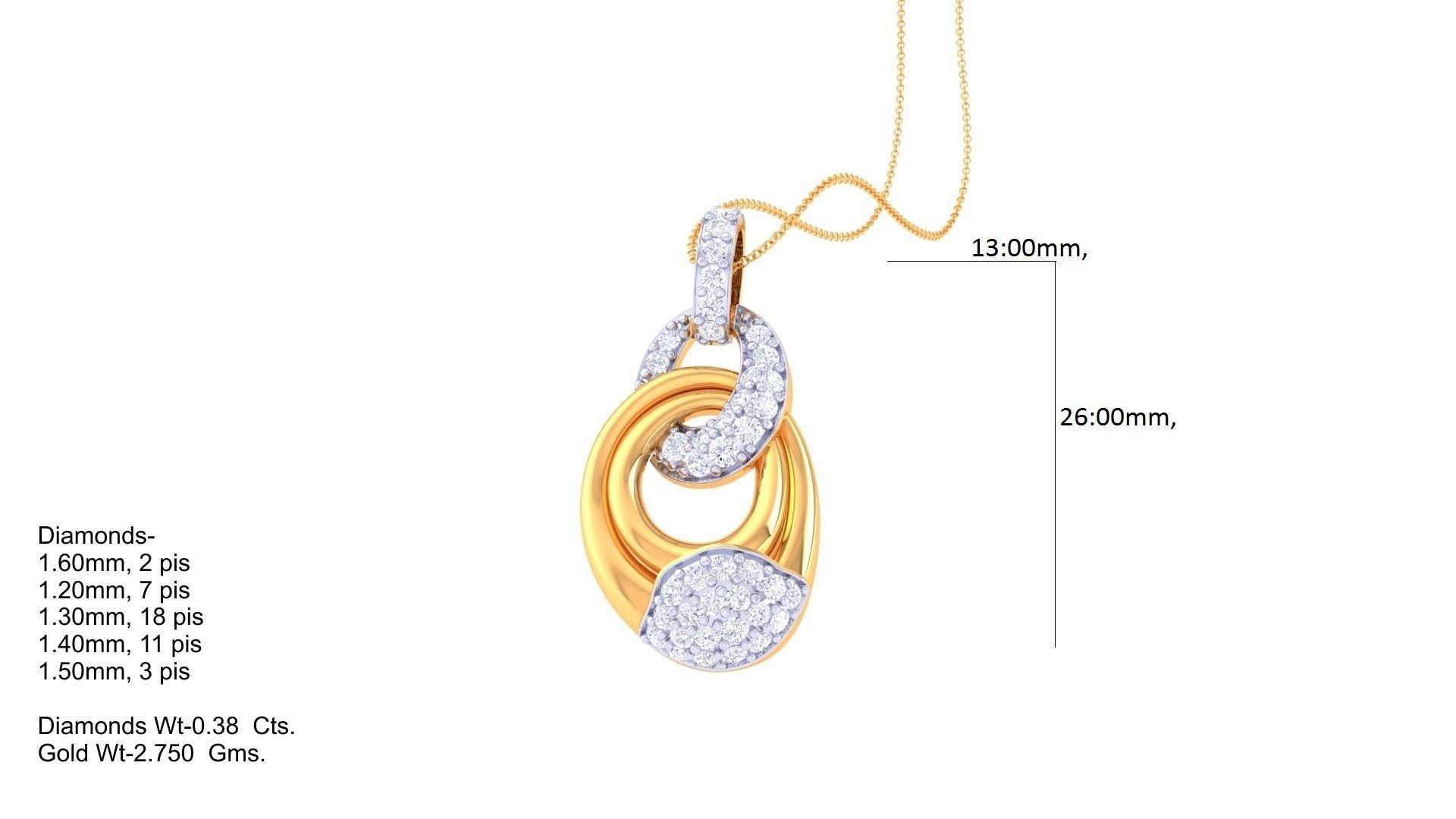 Diamond Pendant 3dm stl obj gltf glb 3mf renders details 3D print model_4