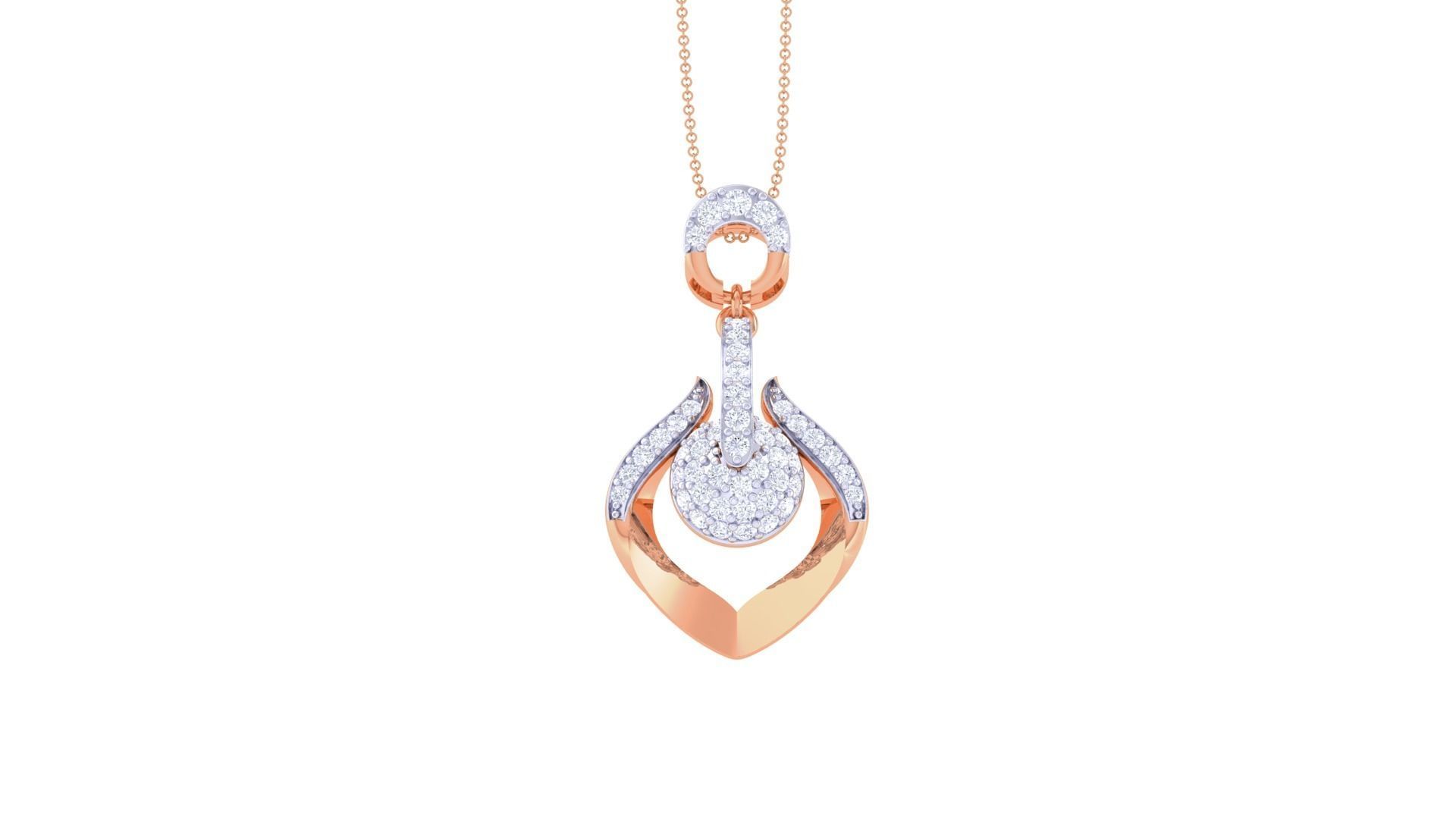 Diamond Pendant 3dm stl obj gltf glb 3mf renders details 3D print model_9