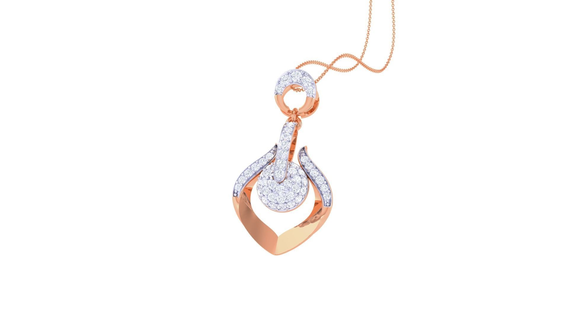 Diamond Pendant 3dm stl obj gltf glb 3mf renders details 3D print model_8