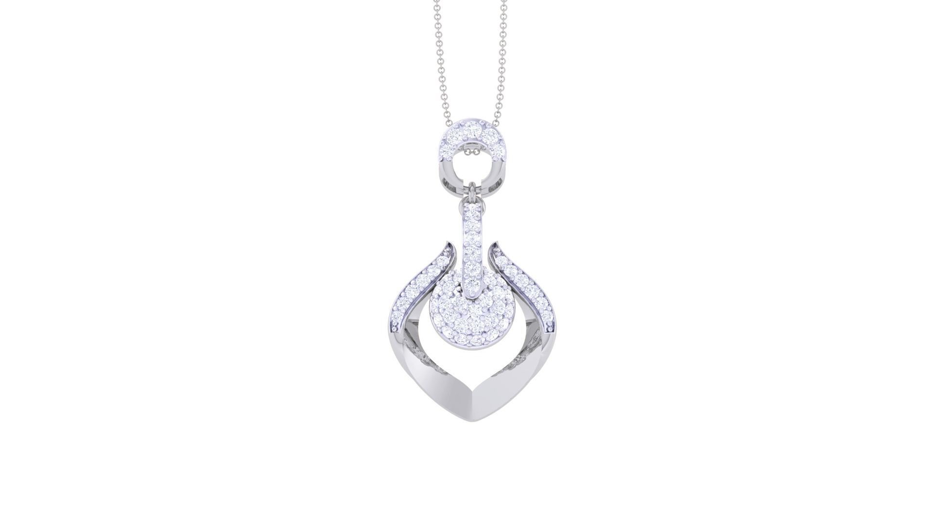 Diamond Pendant 3dm stl obj gltf glb 3mf renders details 3D print model_11