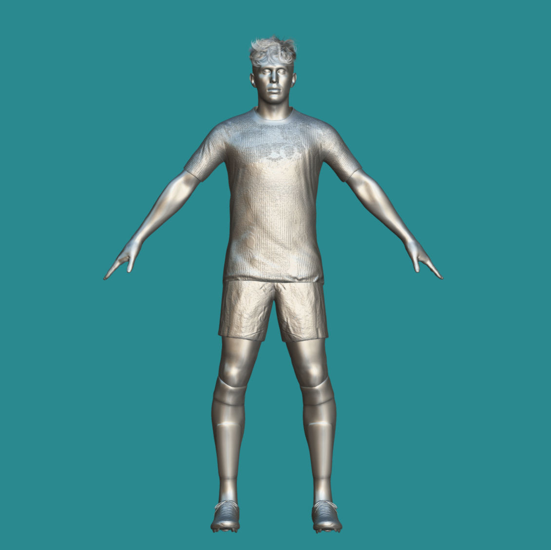 T-Pose Rigged John Stones Manchester City 3D model_4