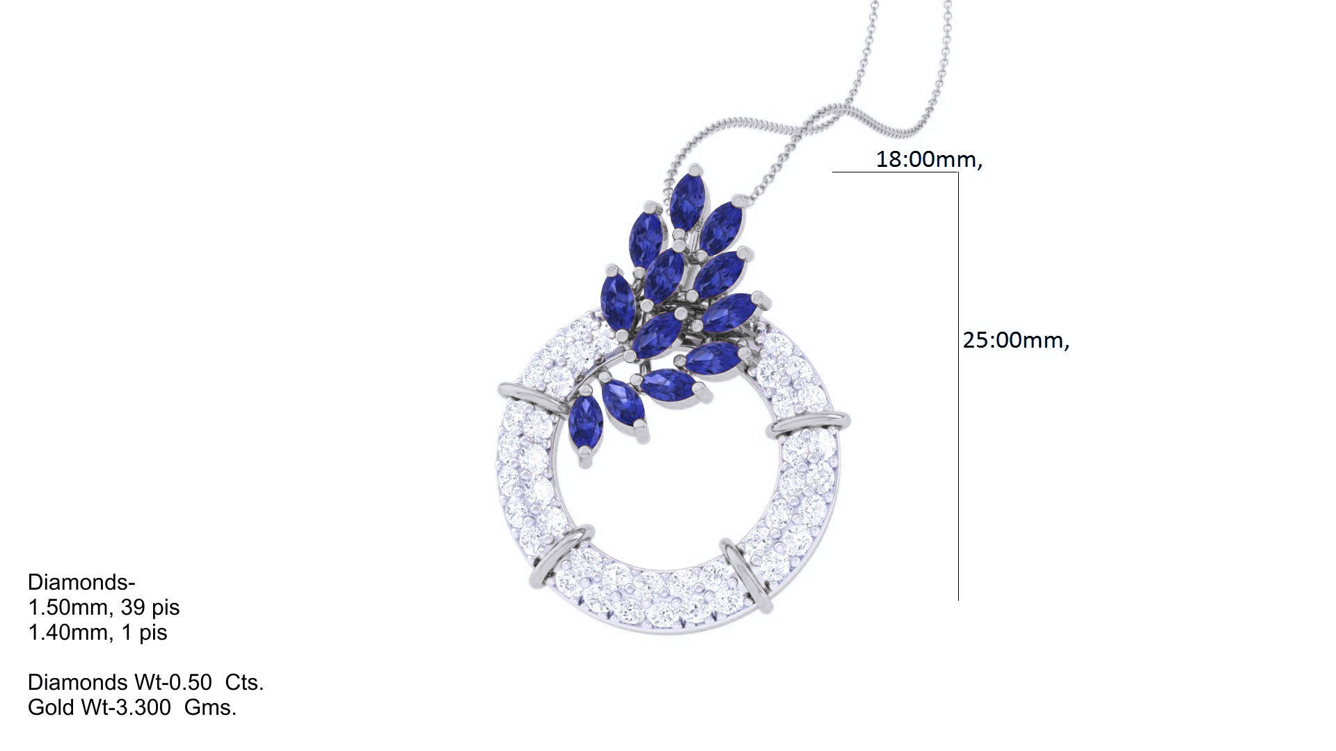 Diamond Pendant 3dm stl renders details 3D print model_4