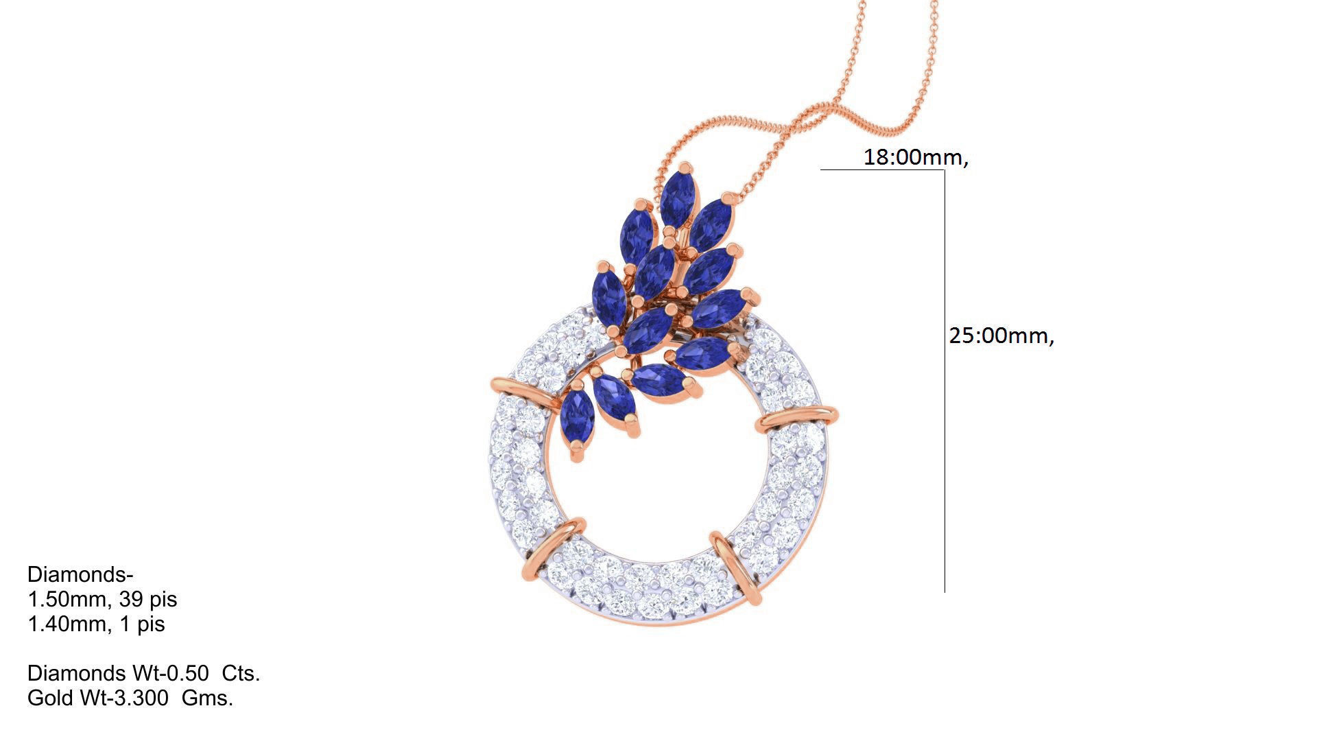 Diamond Pendant 3dm stl renders details 3D print model_6