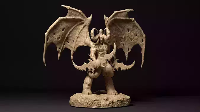 Illidan Stormrage Fan Art 3D print model 3D print model