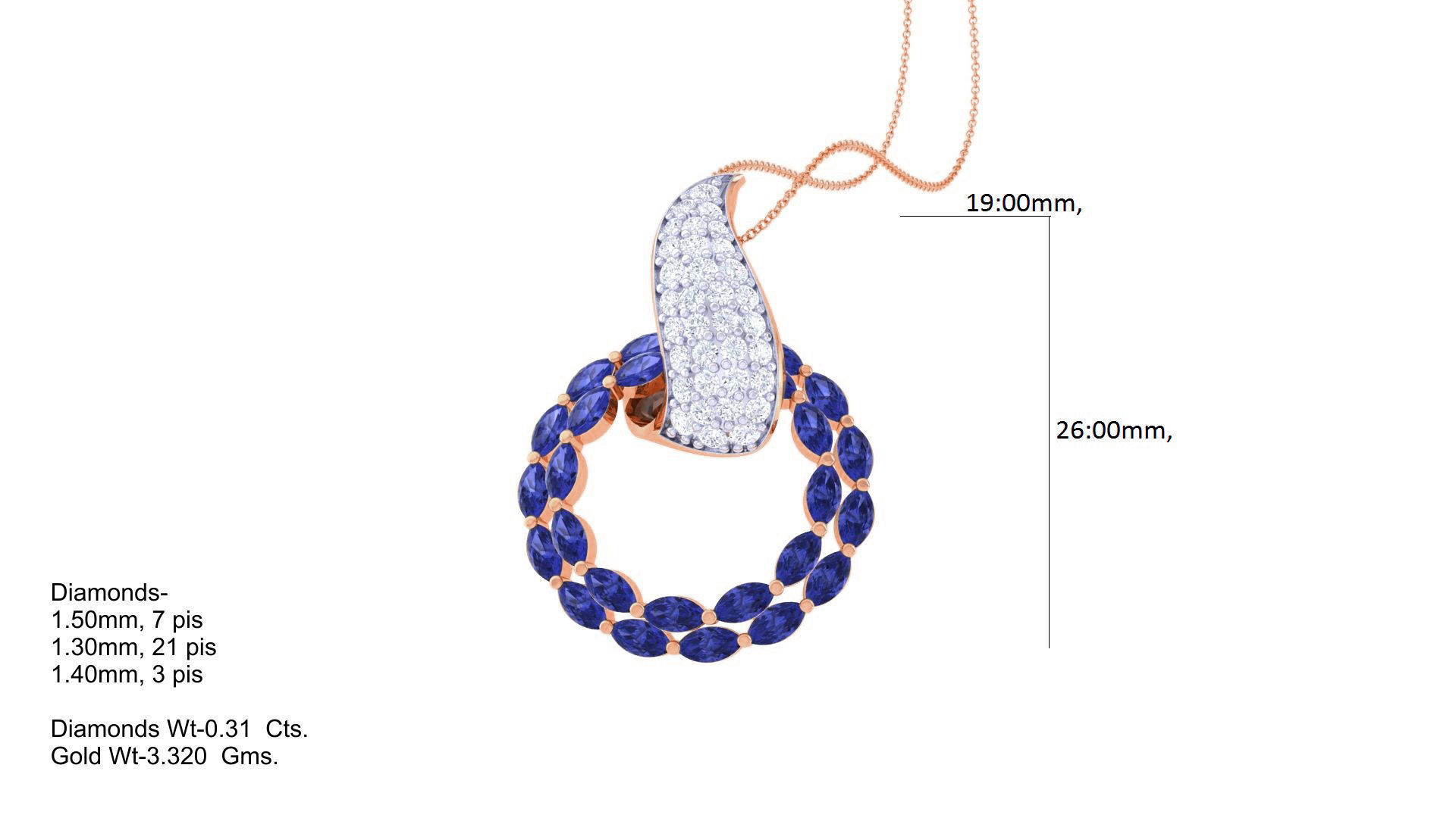 Diamond Pendant 3dm stl obj gltf glb 3mf renders details 3D print model_6