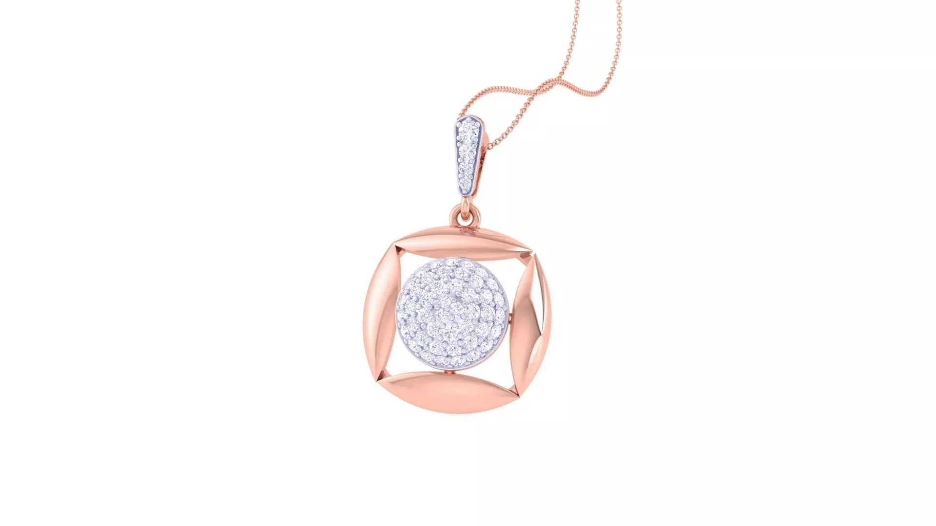 Diamond Pendant 3dm stl obj gltf glb 3mf renders details 3D print model_0