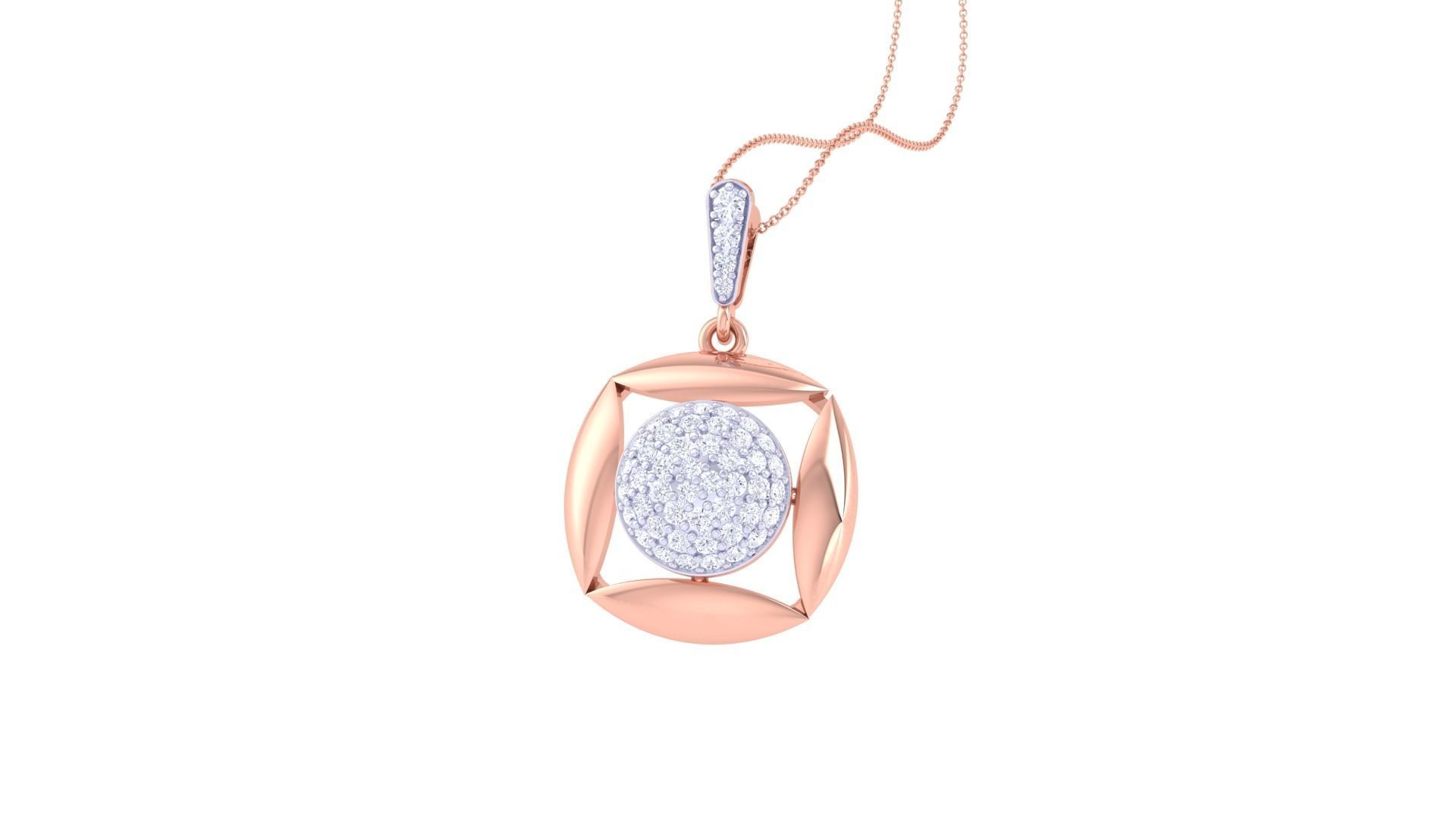 Diamond Pendant 3dm stl obj gltf glb 3mf renders details 3D print model_3