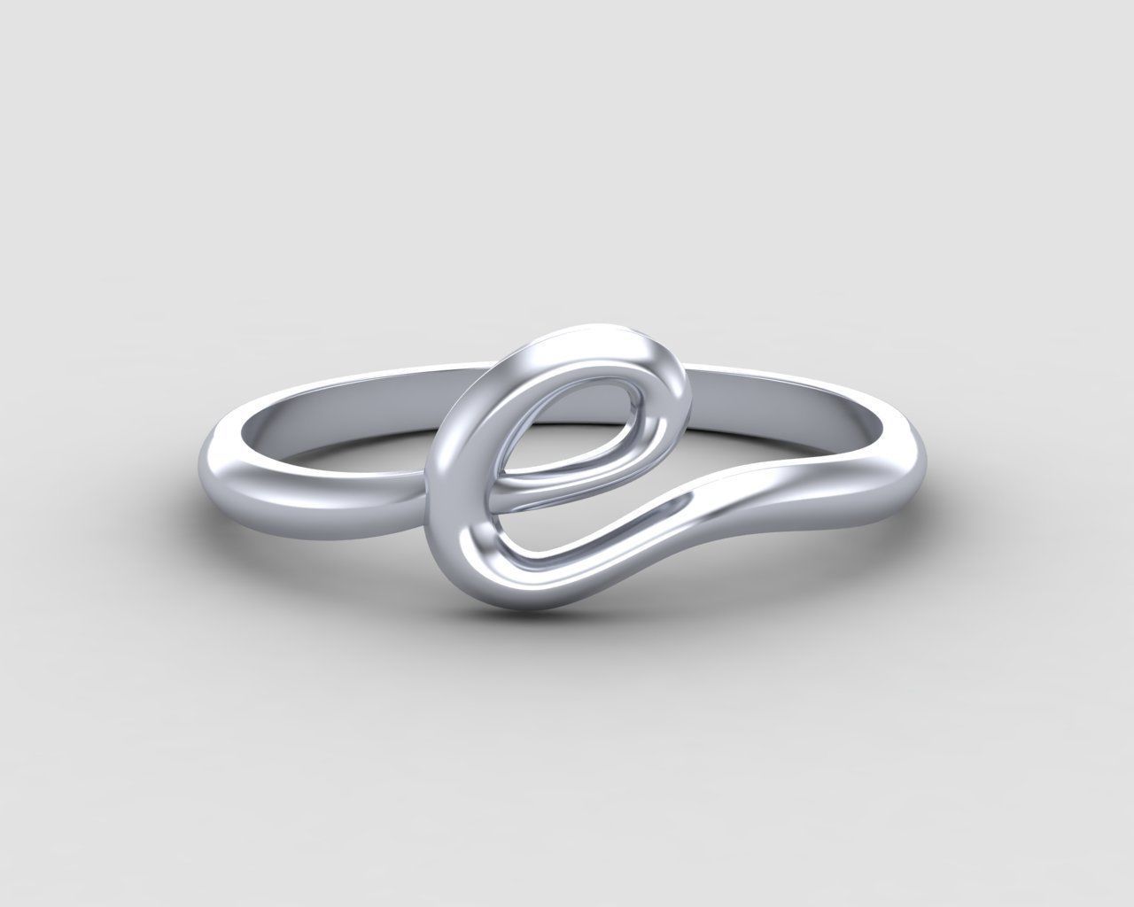 alphabet minimal E ring 79-MW 3D print model_8