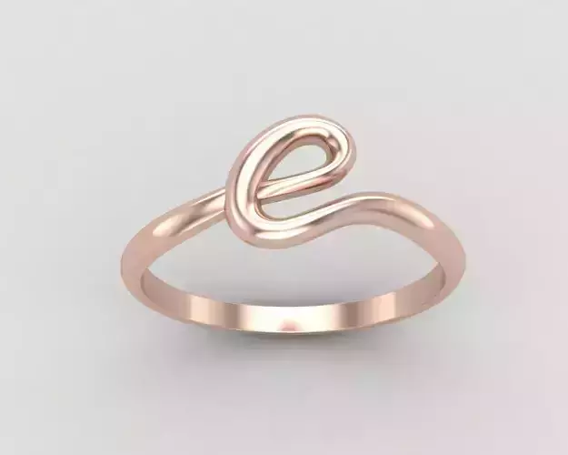 alphabet minimal E ring 79-MW 3D print model