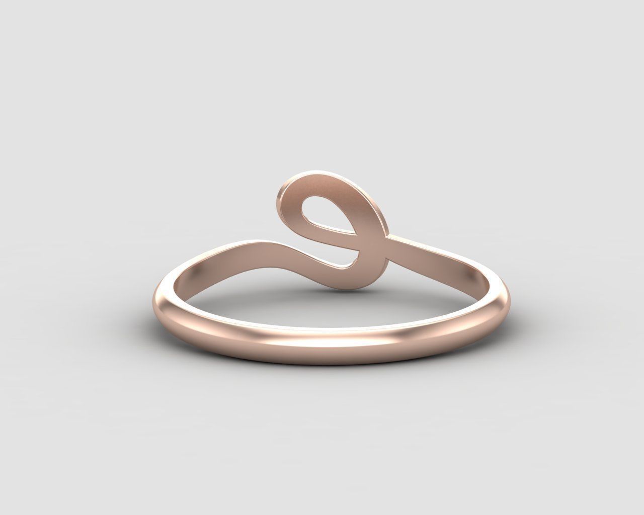 alphabet minimal E ring 79-MW 3D print model_6