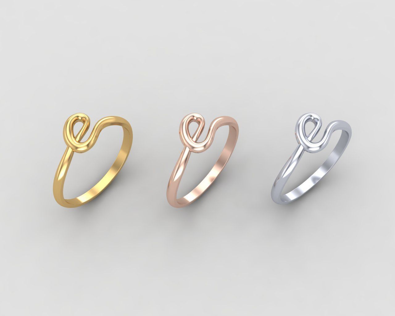 alphabet minimal E ring 79-MW 3D print model_7