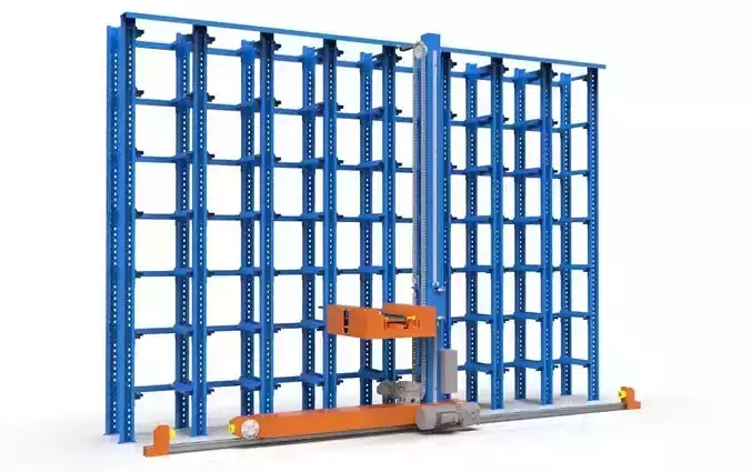 3D designed mini load AS RS rack system