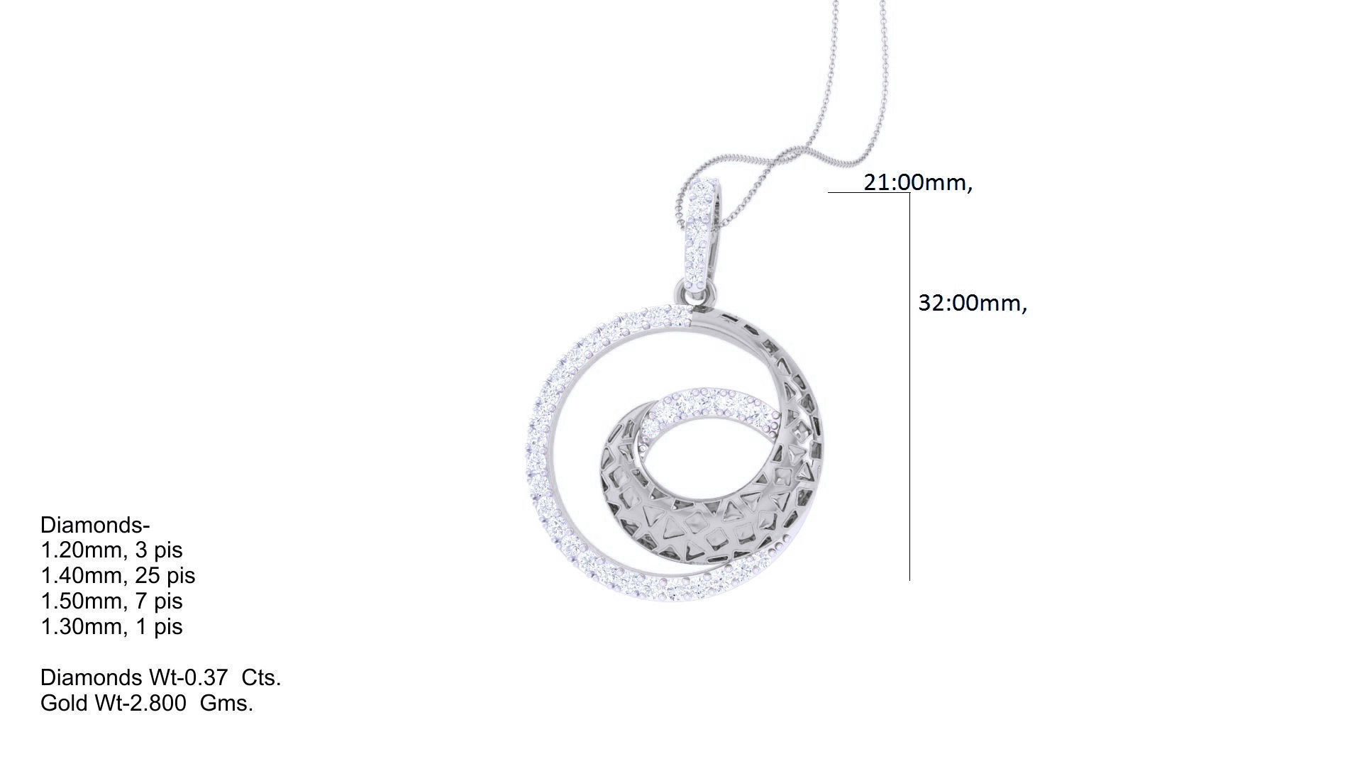 Diamond Pendant 3dm stl obj gltf glb 3mf renders details 3D print model_6