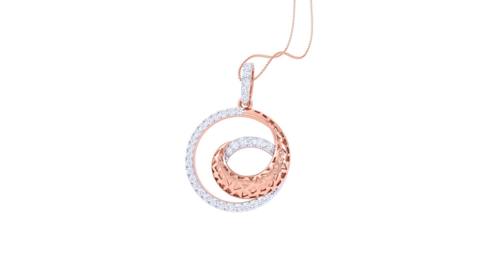 Diamond Pendant 3dm stl obj gltf glb 3mf renders details 3D print model_3